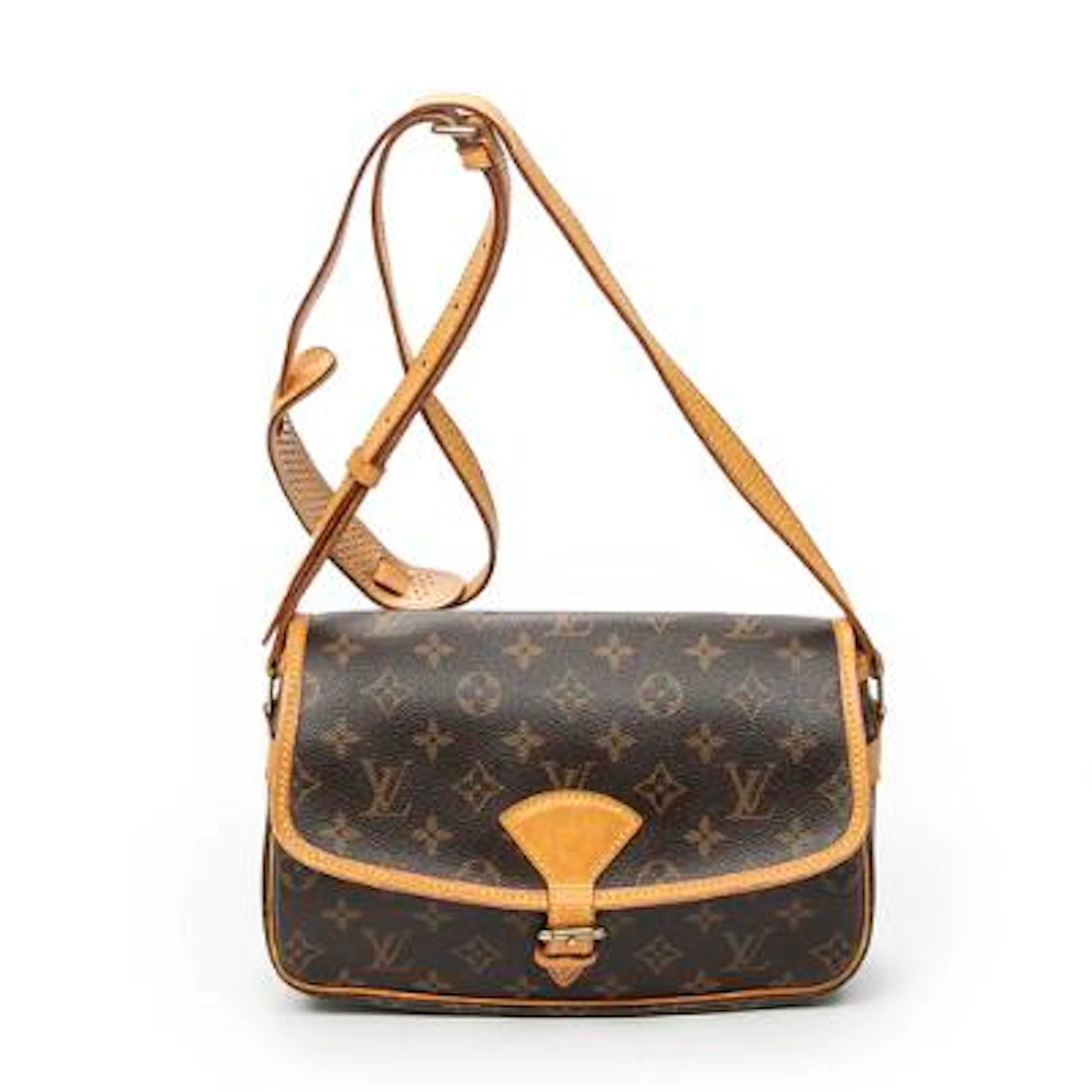 Louis Vuitton: A "Sologne" bag of brown monogram coated canvas with