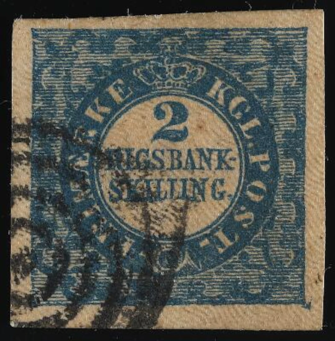 1851. 2 RBS, blue. Ferslew. Plate I, pos. 27. Type 5. Very beautiful