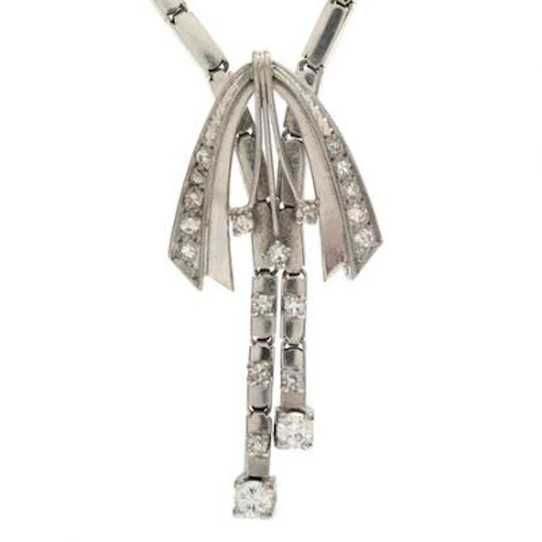 Viggo Wollny: Diamond necklace set with numerous diamonds, mounted
