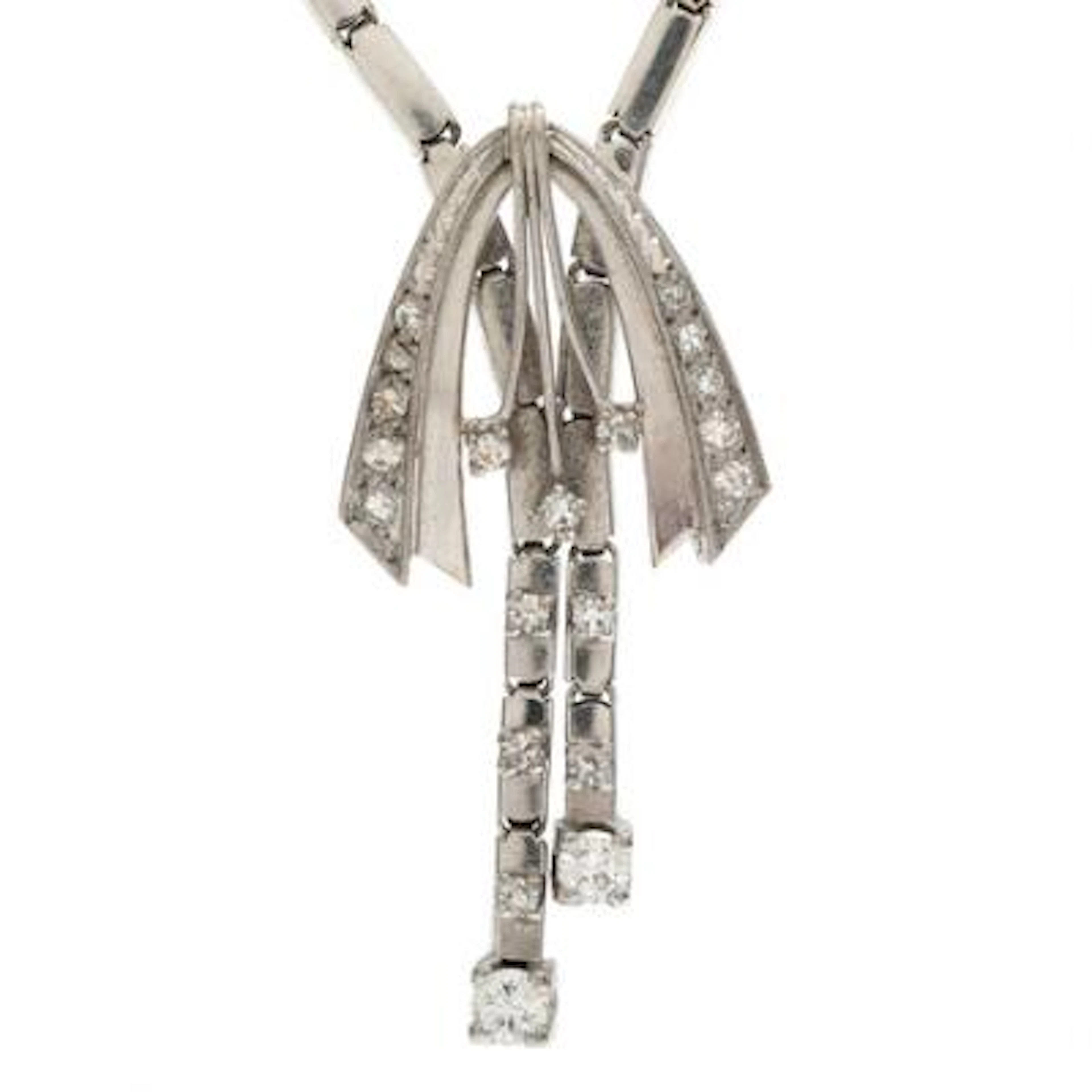 Viggo Wollny: Diamond necklace set with numerous diamonds, mounted