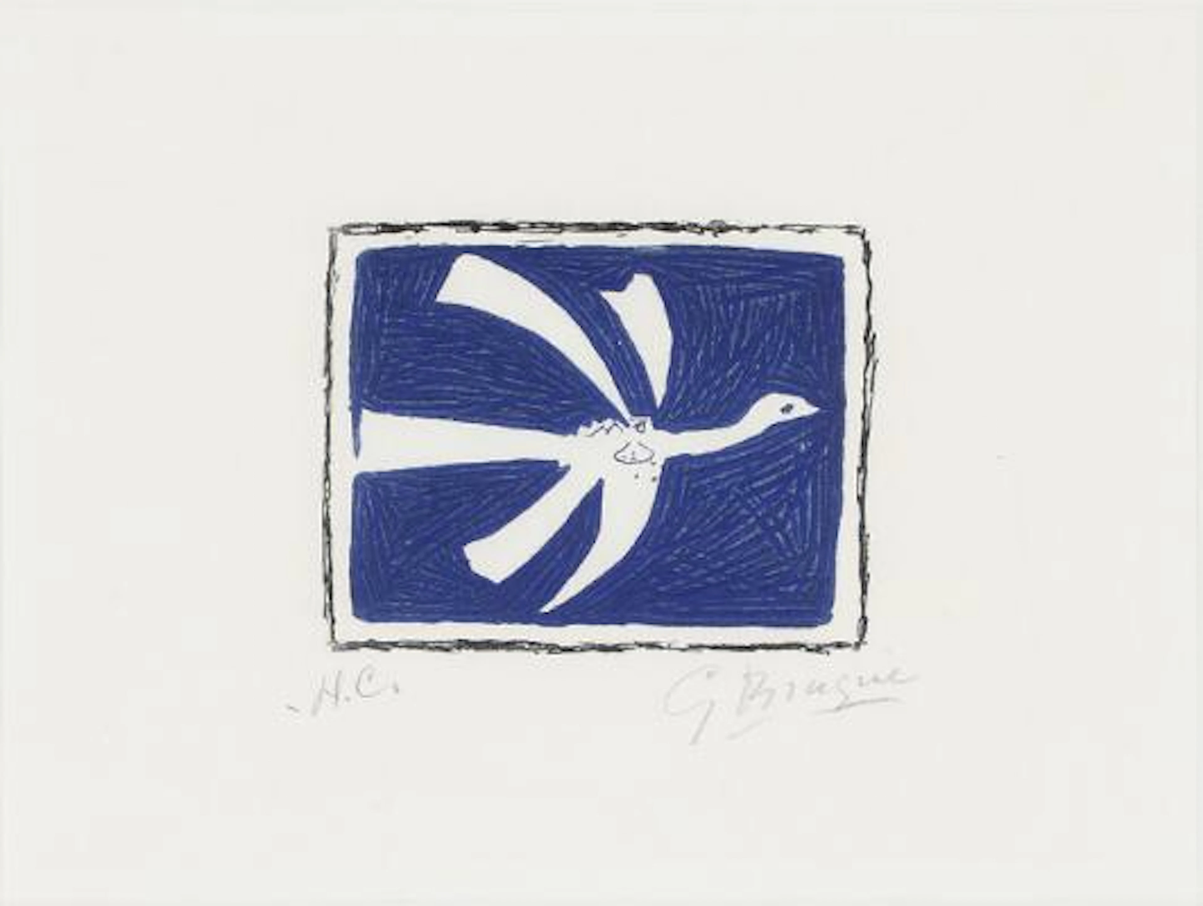 Georges Braque: Composition from the series "Août", 1958. Signed G.