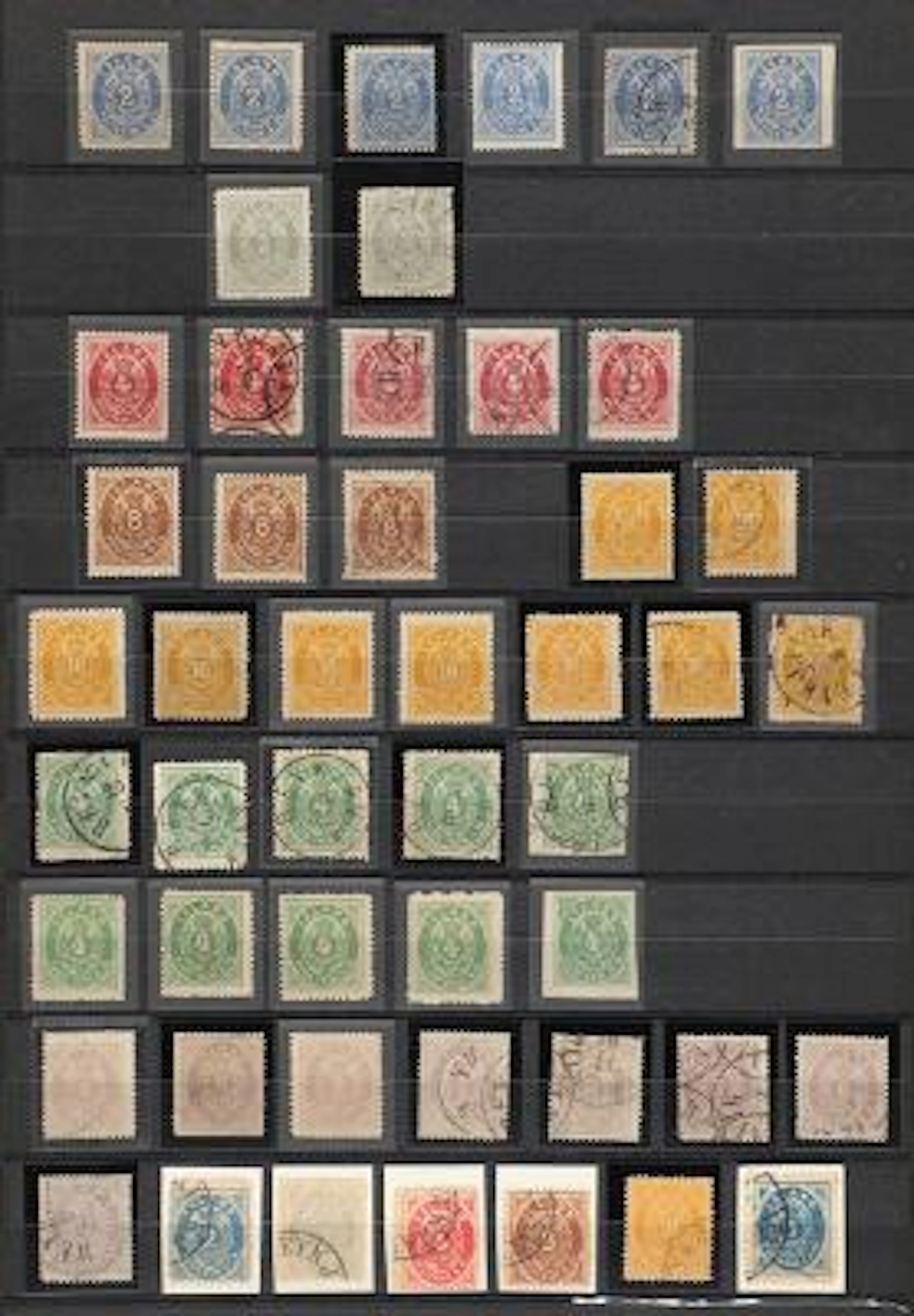 Iceland. 1873. Impressive lot with totally 43 Skilling stamps. The