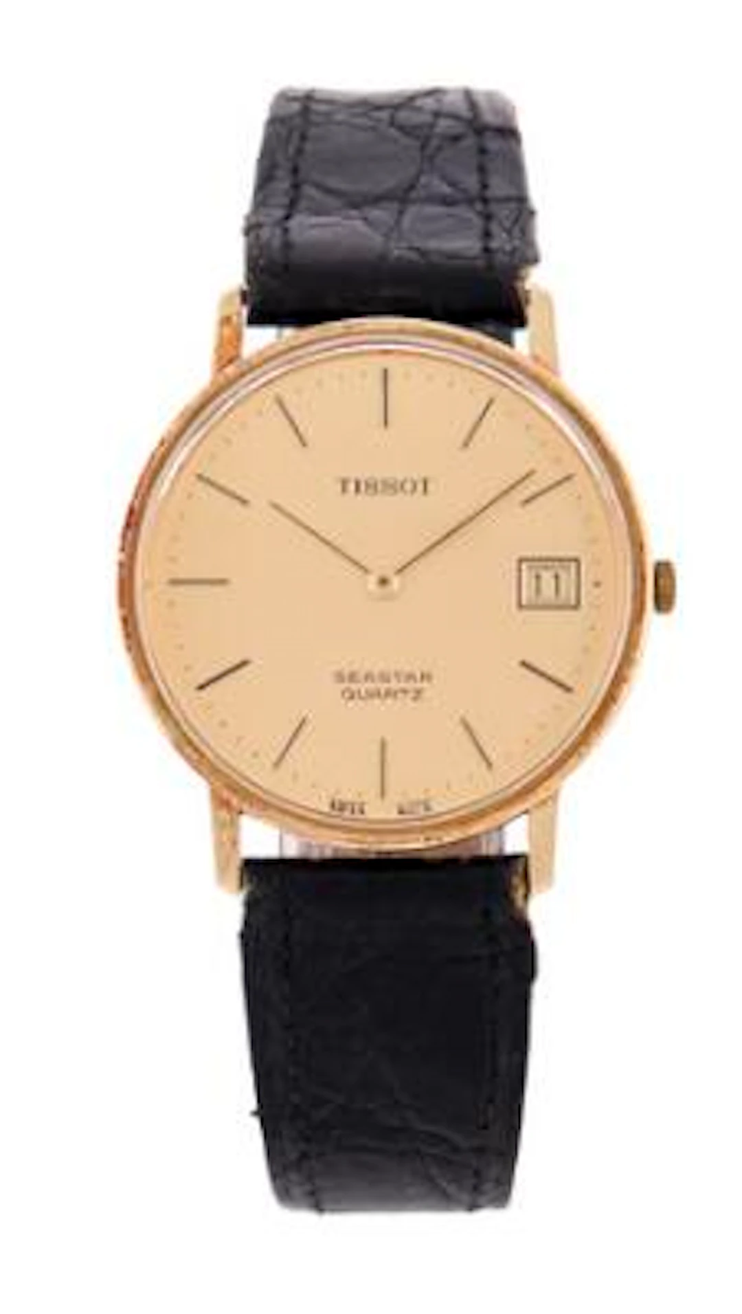 Tissot: Seastar of 14k gold. Quartz movement with date. 1990s. – Bruun