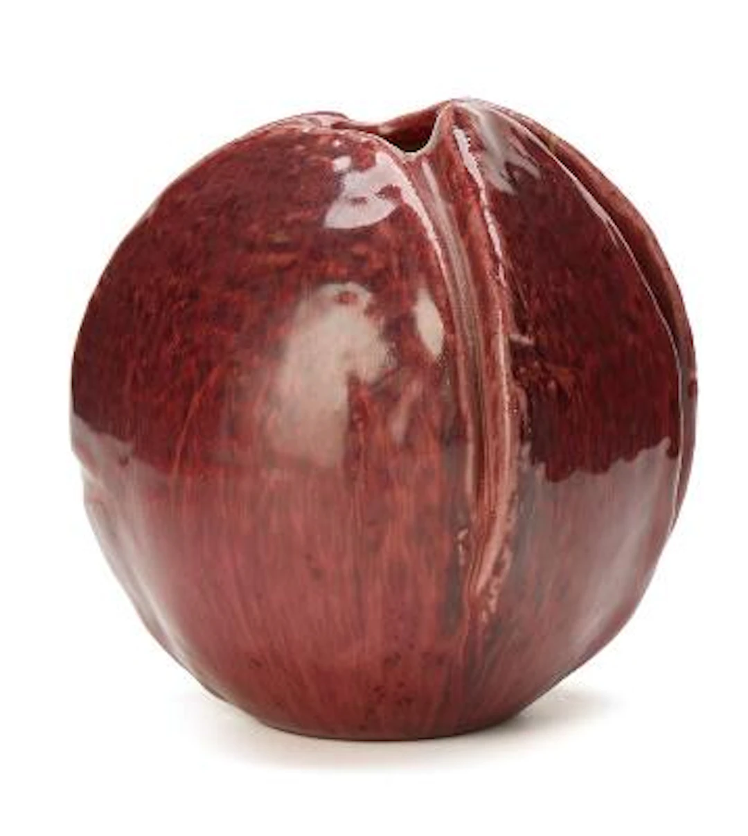 Gerd Hiort-Petersen: A stoneware vase of organic form, decorated with