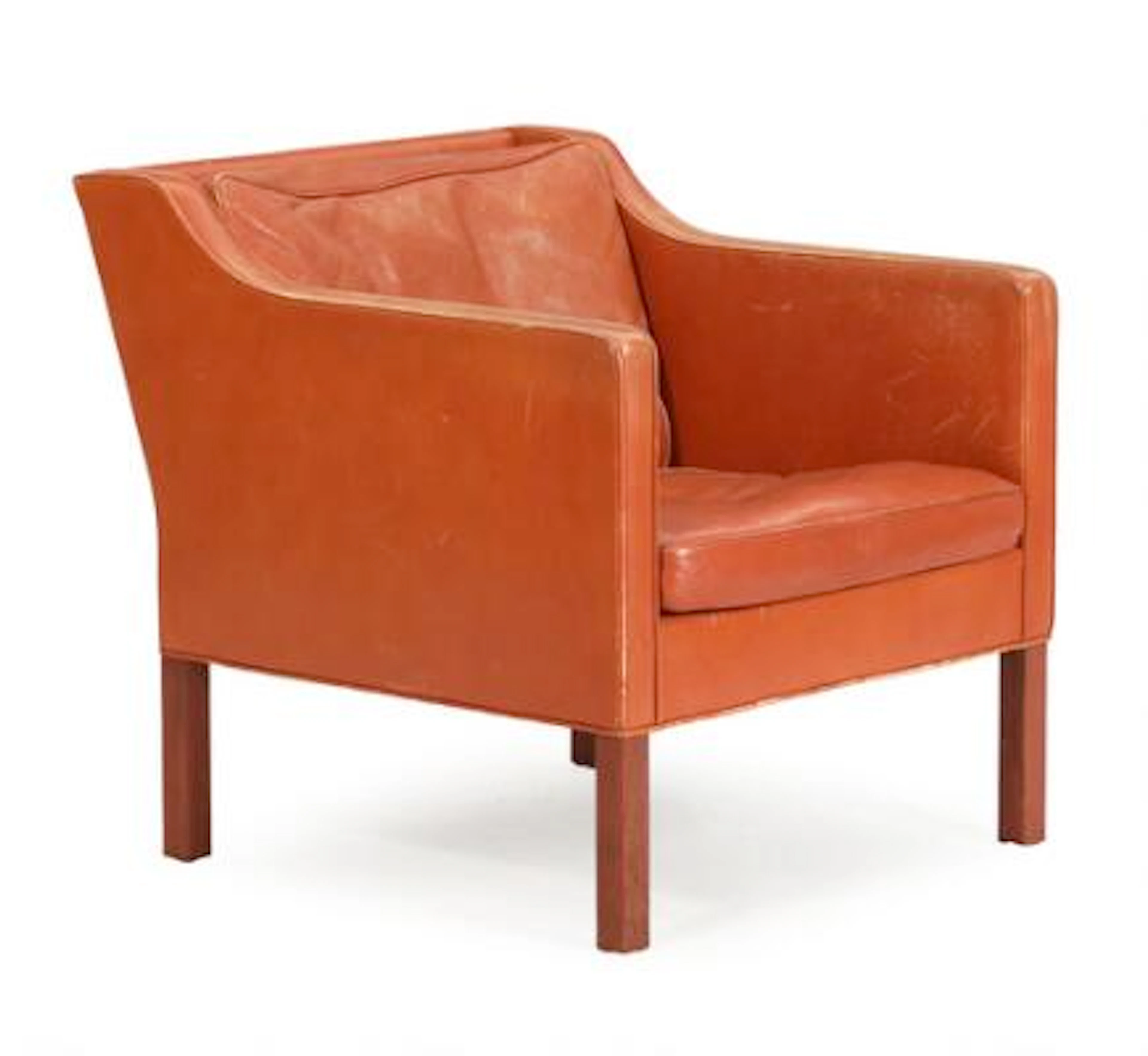 Børge Mogensen: Easy chair with oak legs. Sides, back and loose cushions