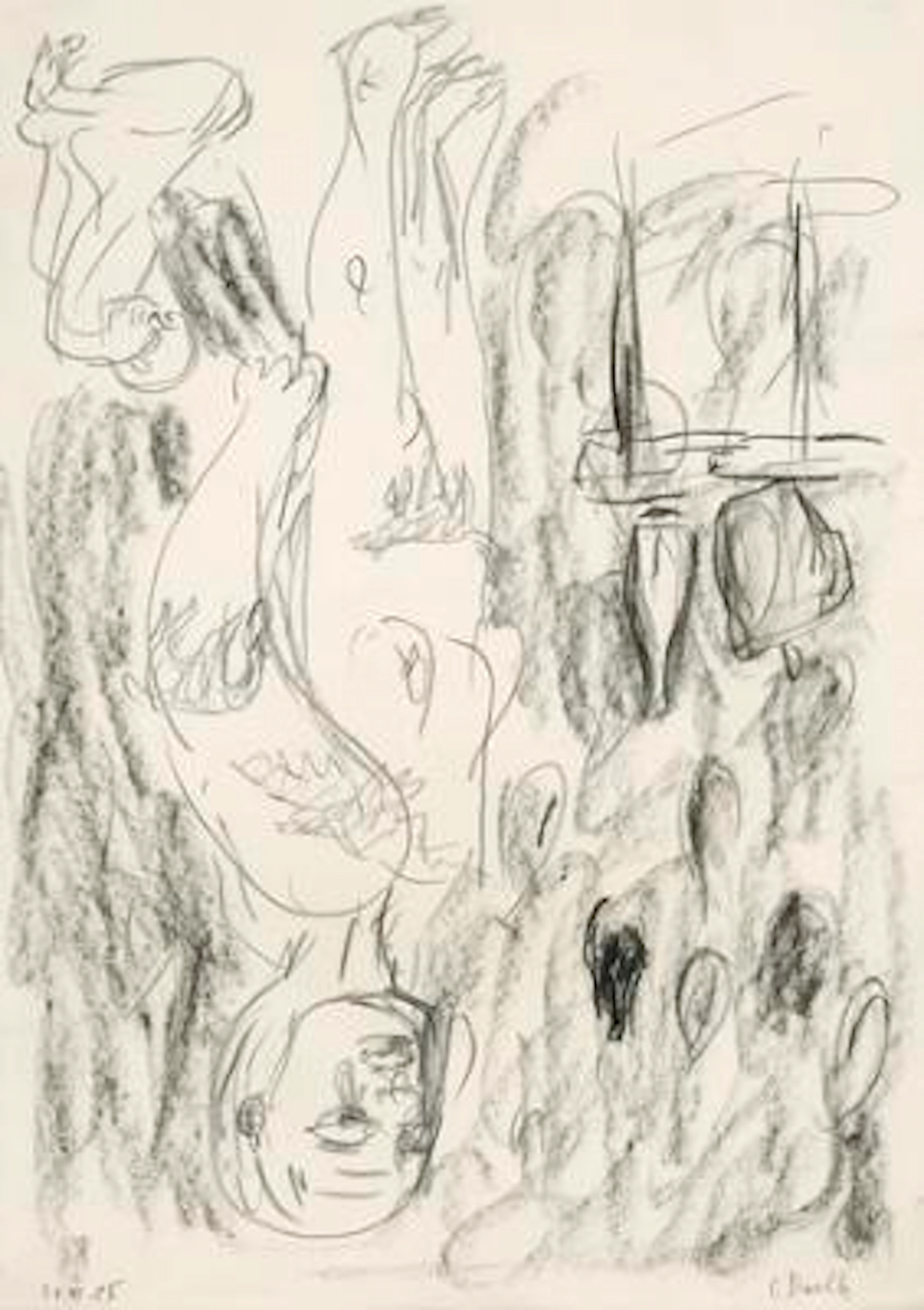 Georg Baselitz: Untitled, 1985. Signed G. Baselitz, 30.XII.85. Drawing