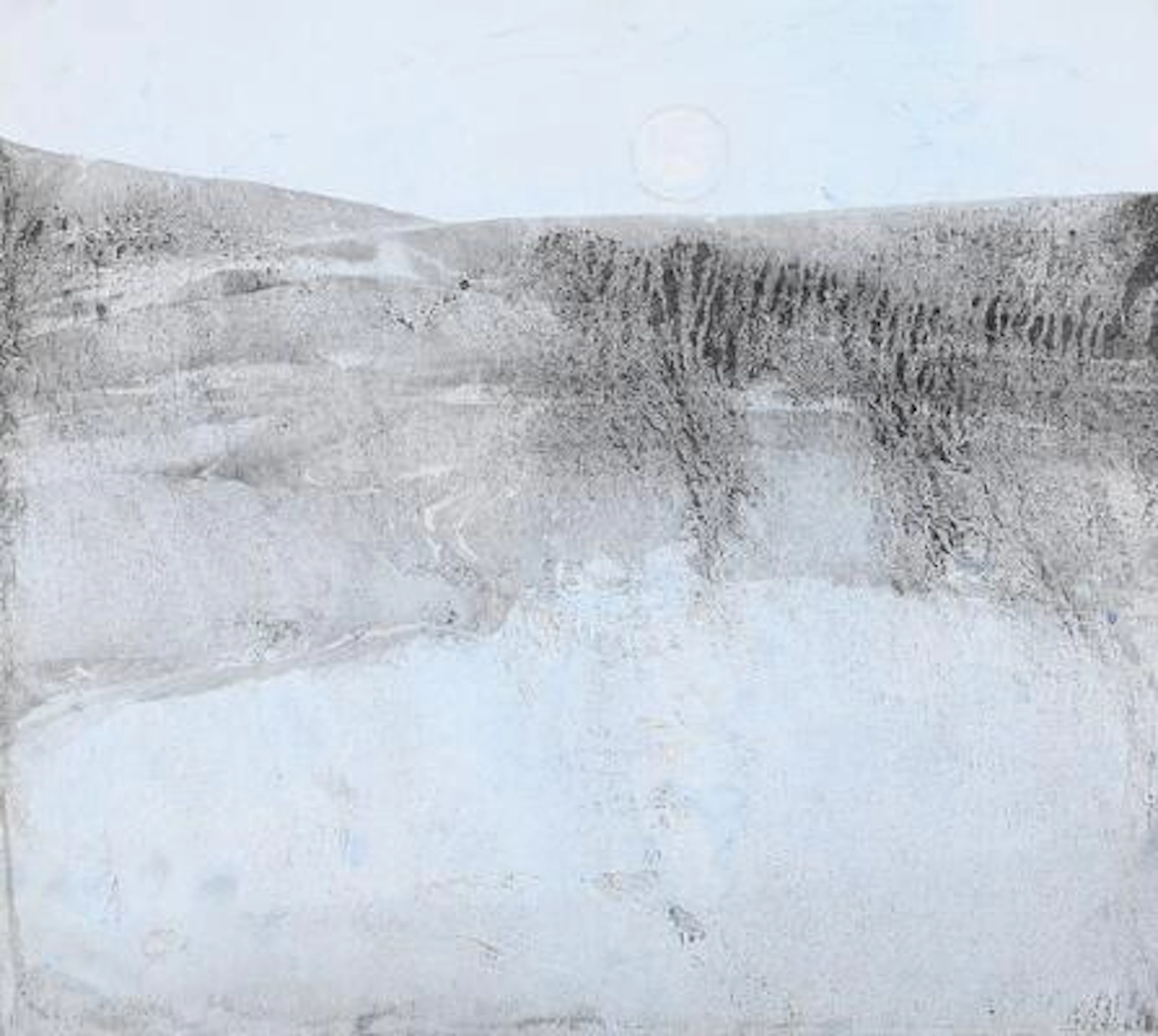 John Olsen: Landscape. Unsigned. Watercolour on cardboard. 30 x 33