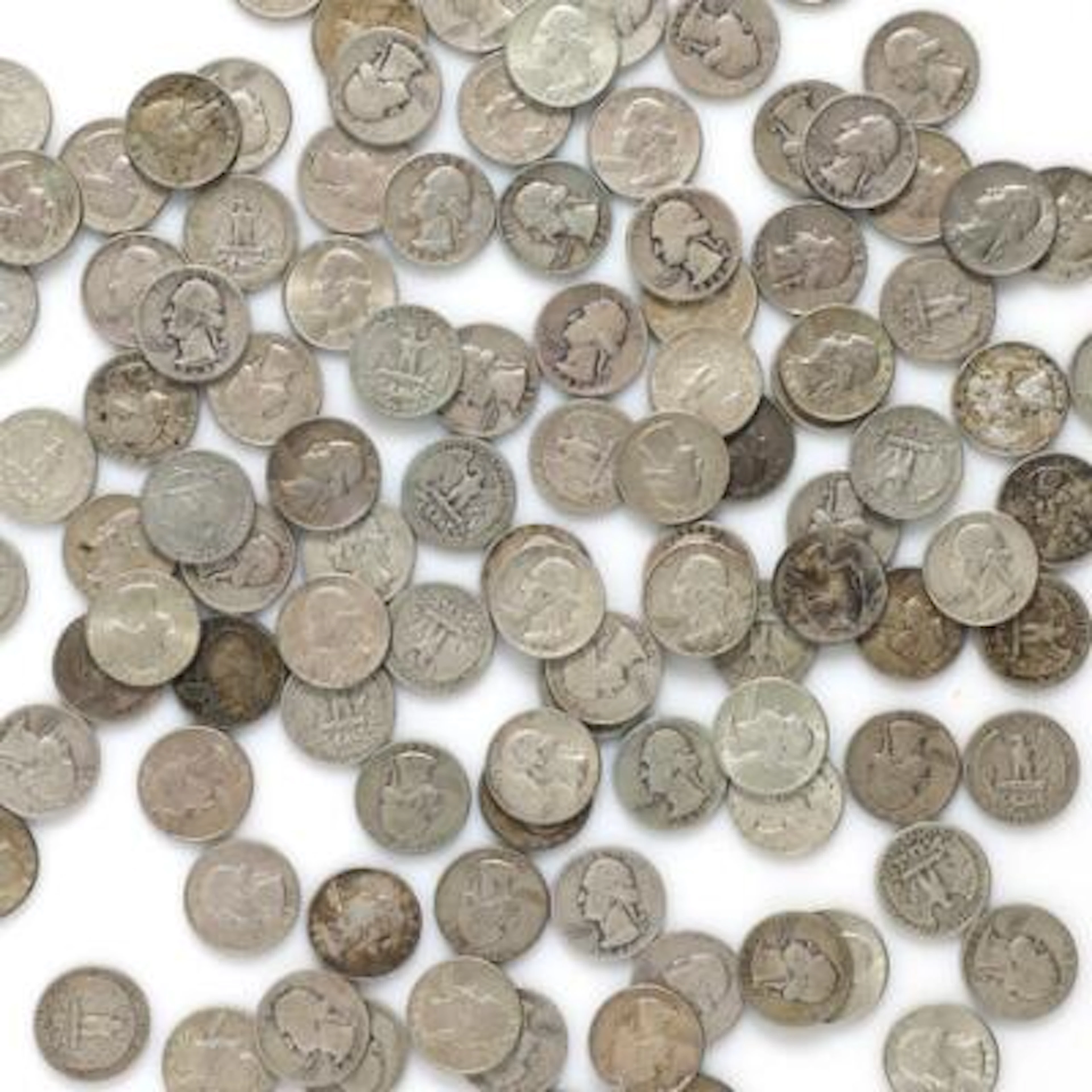 USA, Washington Quarter 1935-1964, KM 164, in total 106 pcs – Bruun