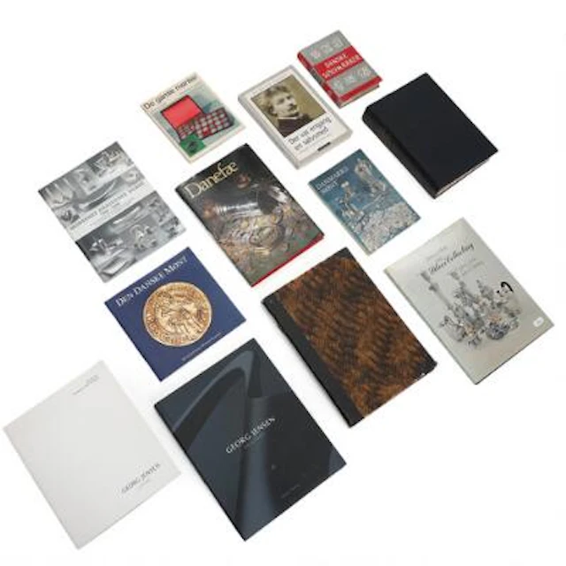 Georg Jensen: Twelve books on silver, silvermarks a.o. (12) – Bruun