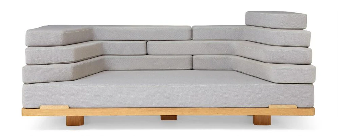 Nina Bruun: "Vary". Adjustable sofa with removable cushions. Frame