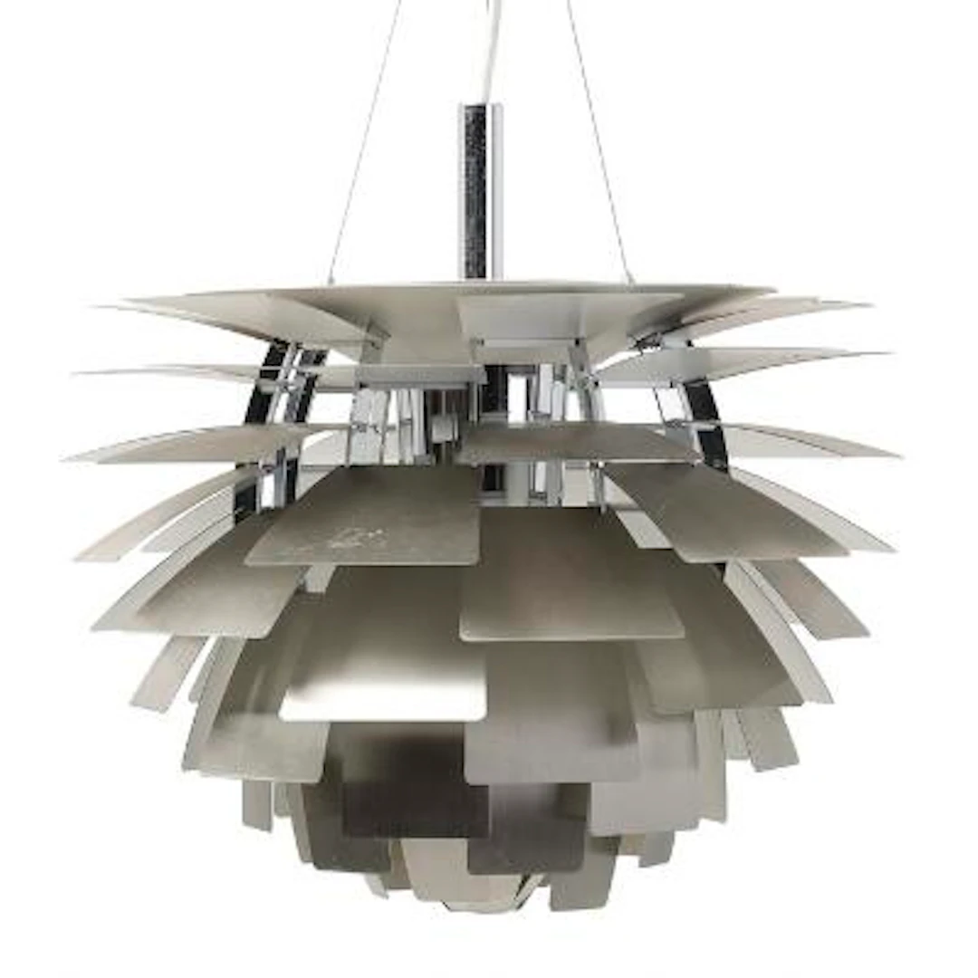 Poul Henningsen: "Artichoke". Pendant with steel lamellaes. Manufactured