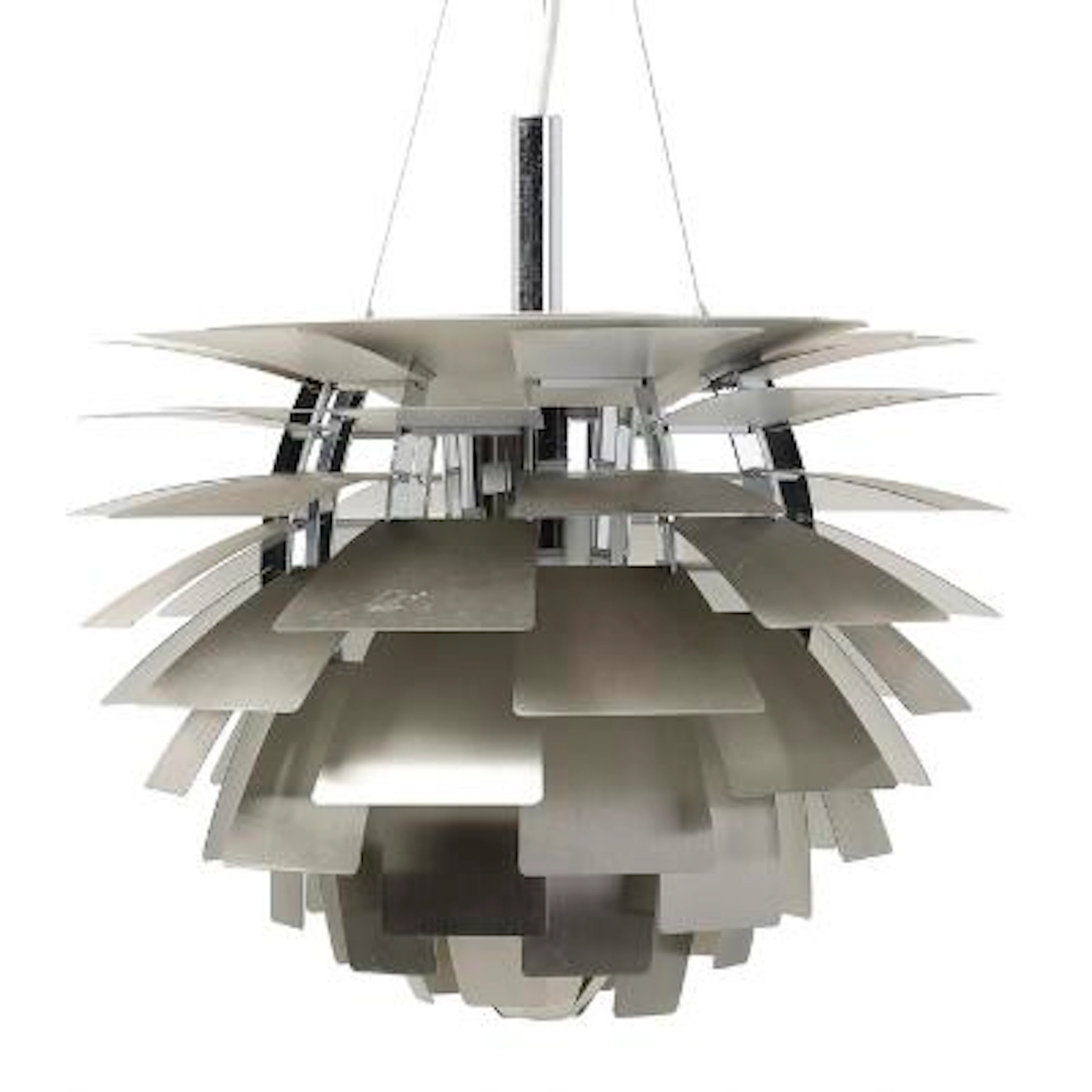 Poul Henningsen: "Artichoke". Pendant with steel lamellaes. Manufactured