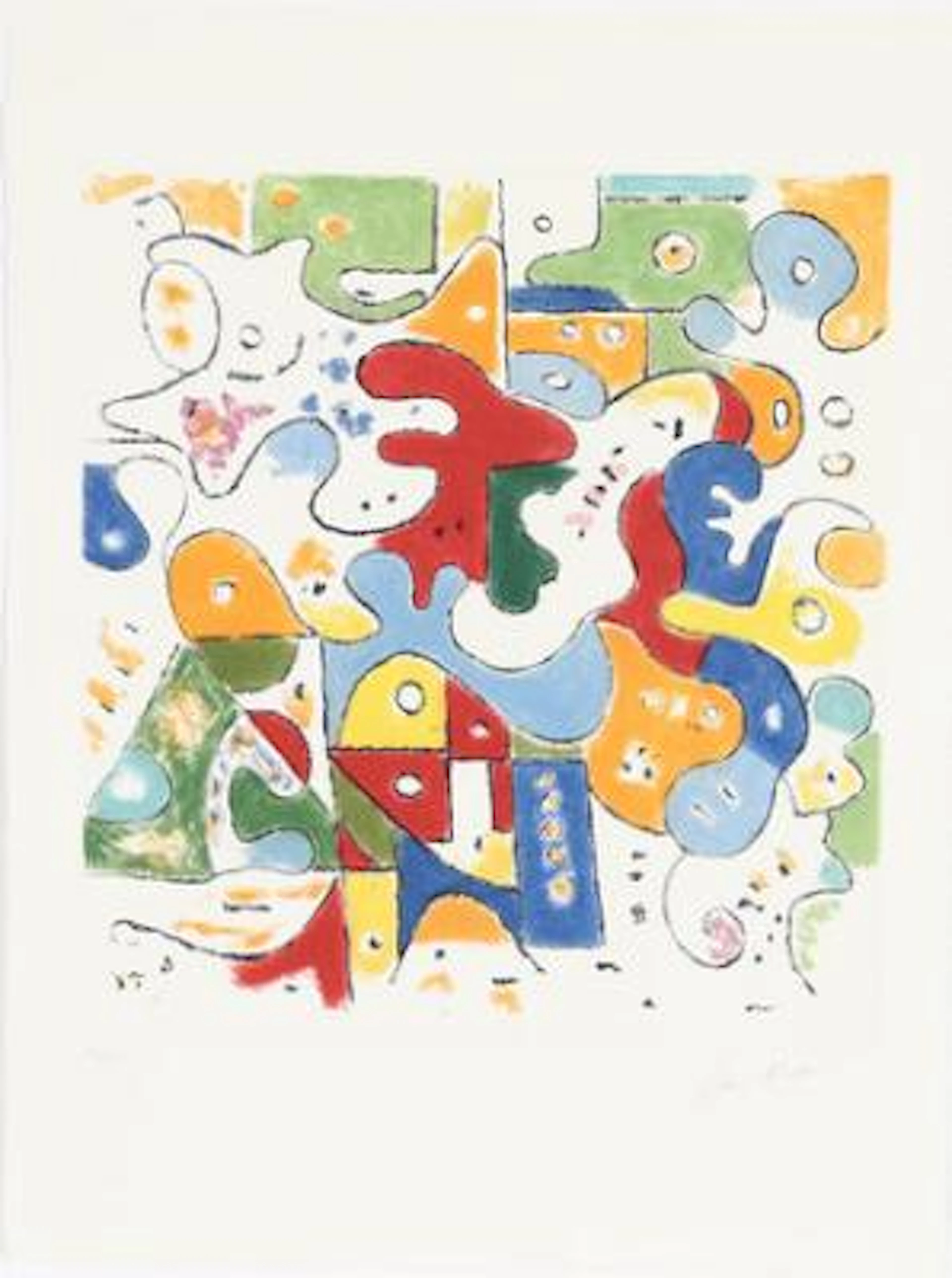 Ejler Bille: Untitled. Signed Ejler Bille, 92/150. Etching in colours.