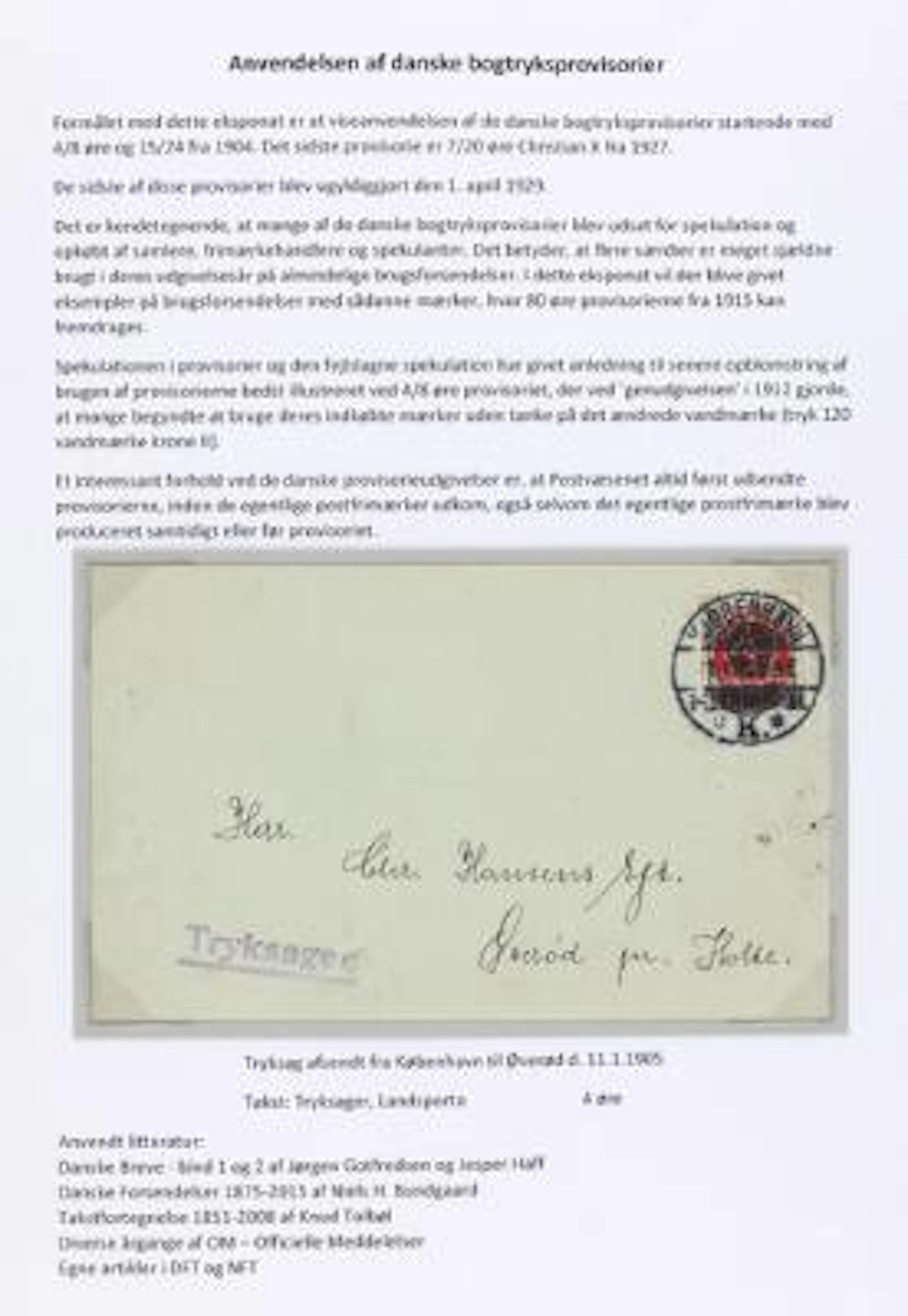 Denmark. 1904-1926. Very beautiful exhibition collection "Anvendelsen