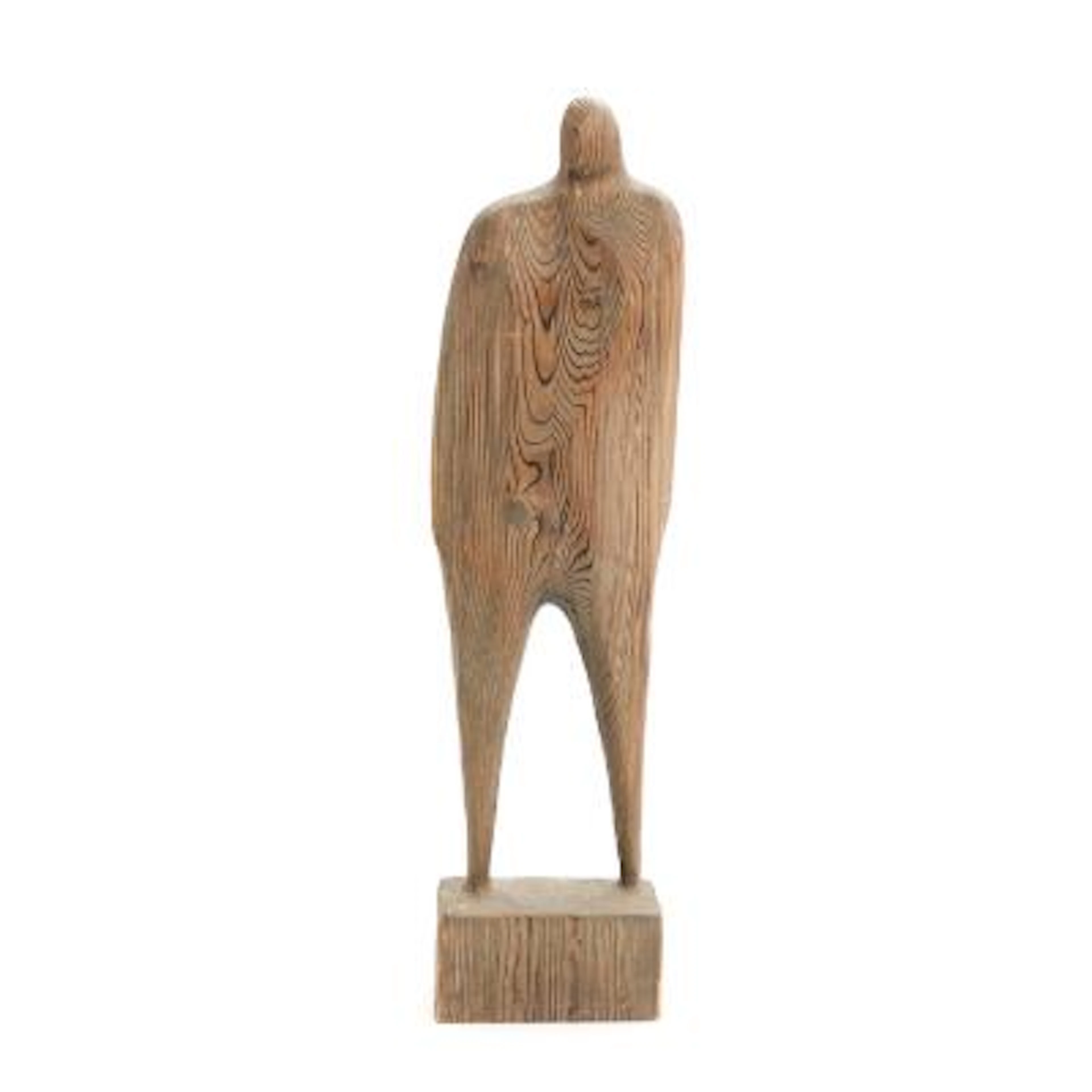 Valdemar Foersom Hegndal: Standing Figure. Signed. Sculpture of carved