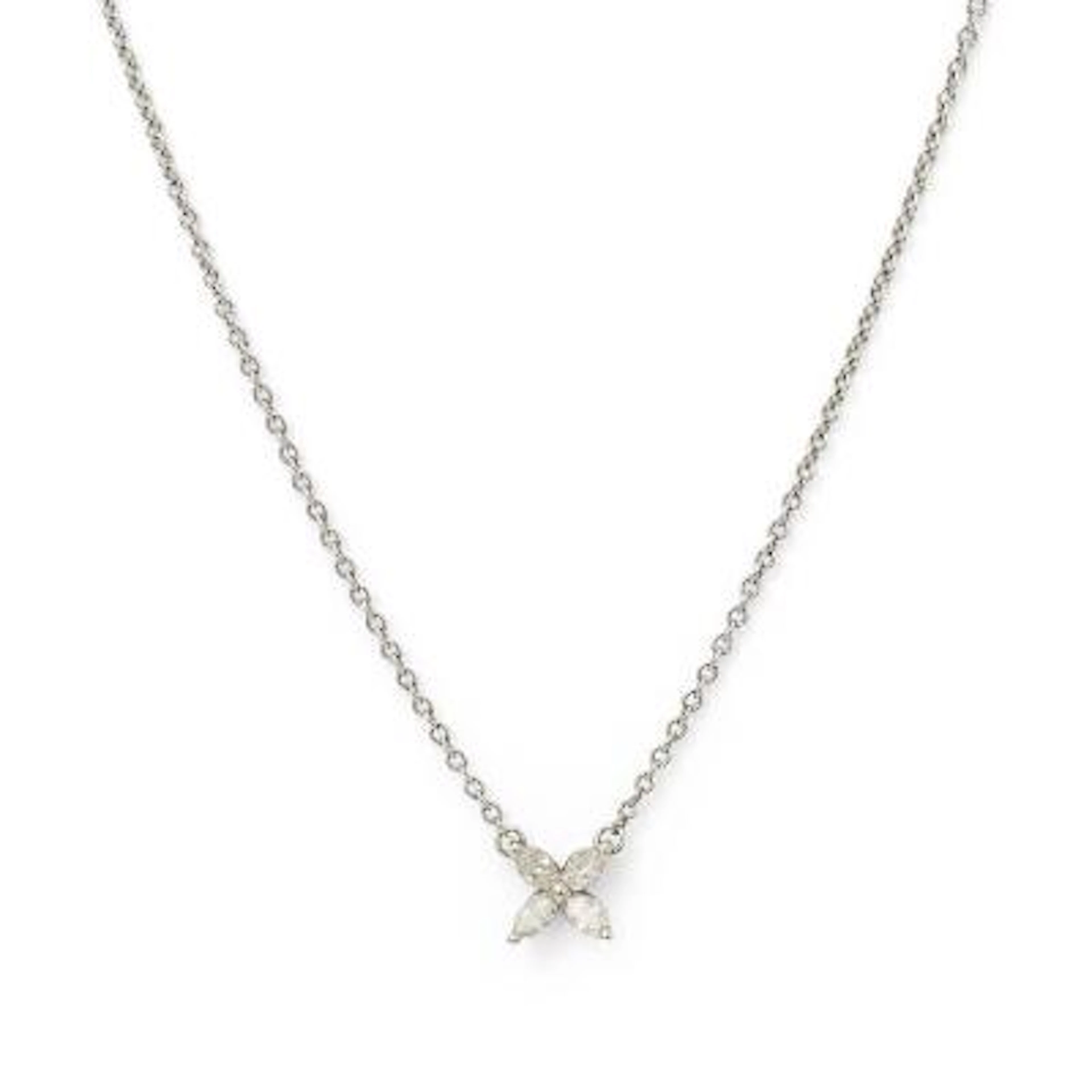 Tiffany & Co.: A "Victoria" necklace set with a diamond pendant, mounted