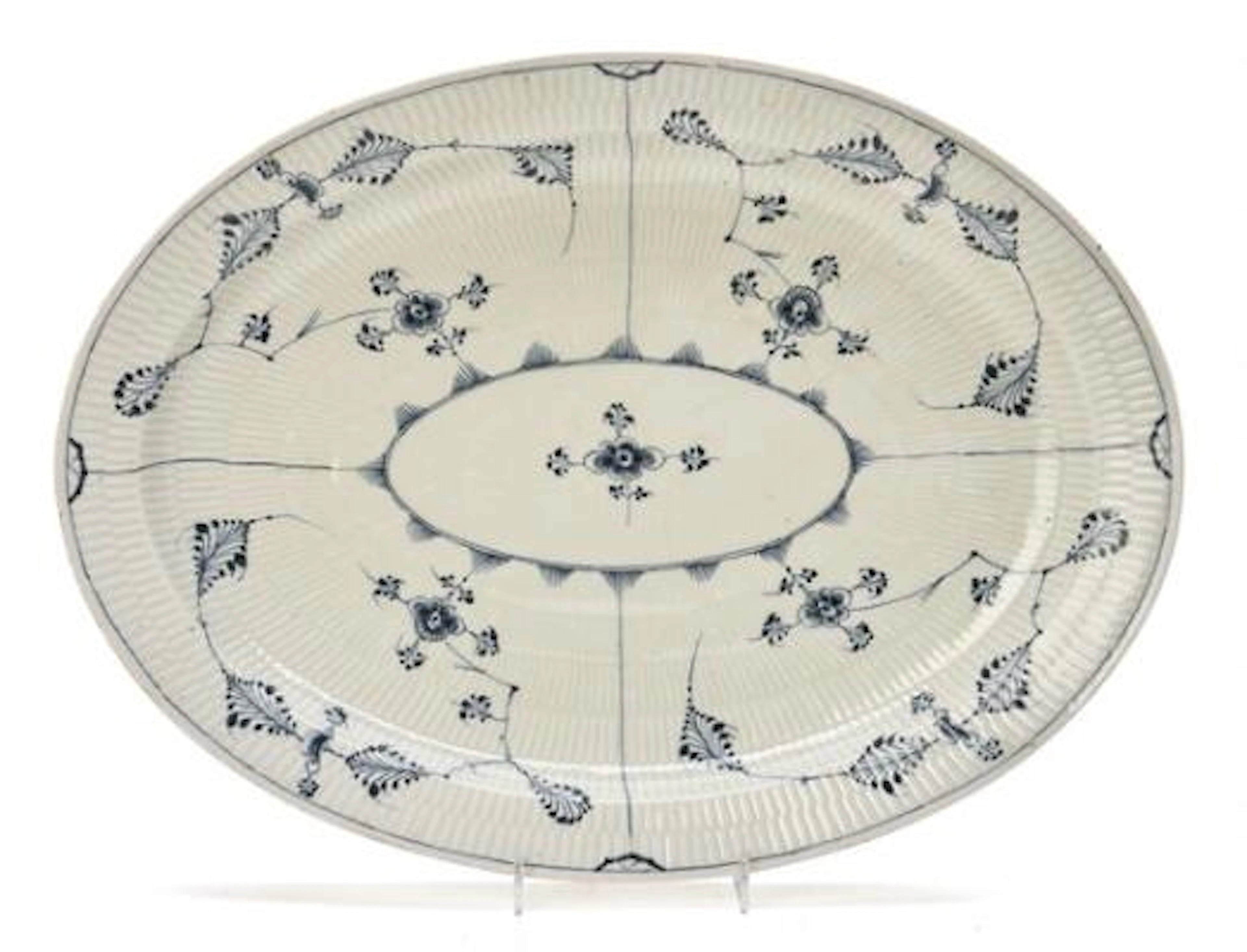 A Blue Fluted porcelain dish, The Royal Copenhagen Porcelain Factory