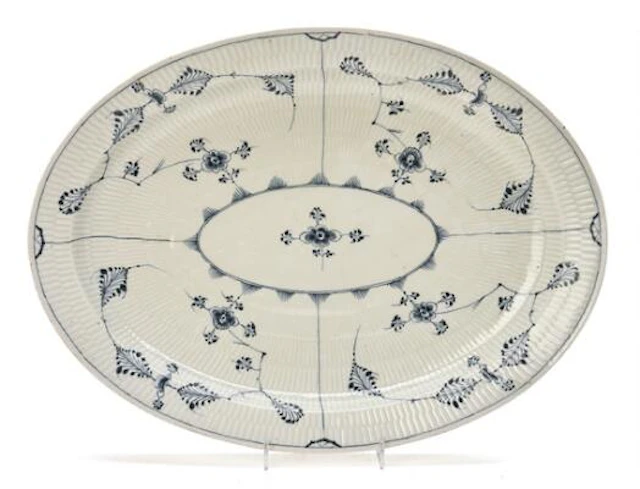 A Blue Fluted porcelain dish, The Royal Copenhagen Porcelain Factory