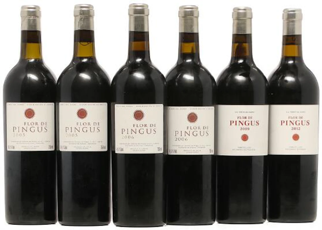 2 bts. Flor De Pingus, Dominio de Pingus, Ribera Del Duero 2005 A