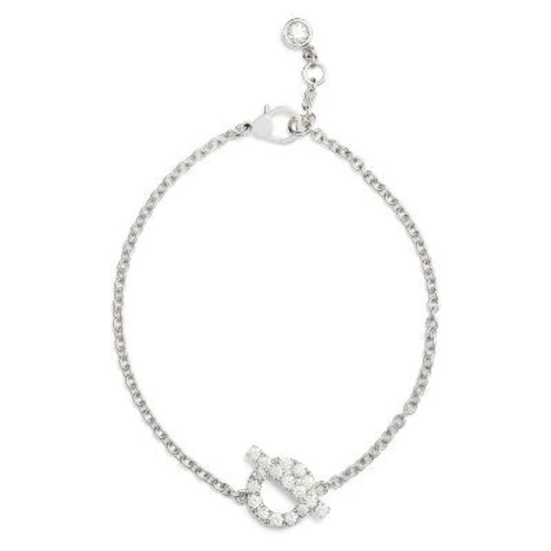 Hermès: A "Finesse" diamond bracelet set with numerous diamonds, mounted