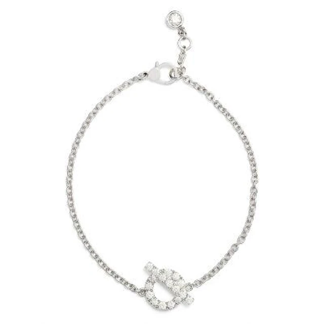 Hermès: A "Finesse" diamond bracelet set with numerous diamonds, mounted