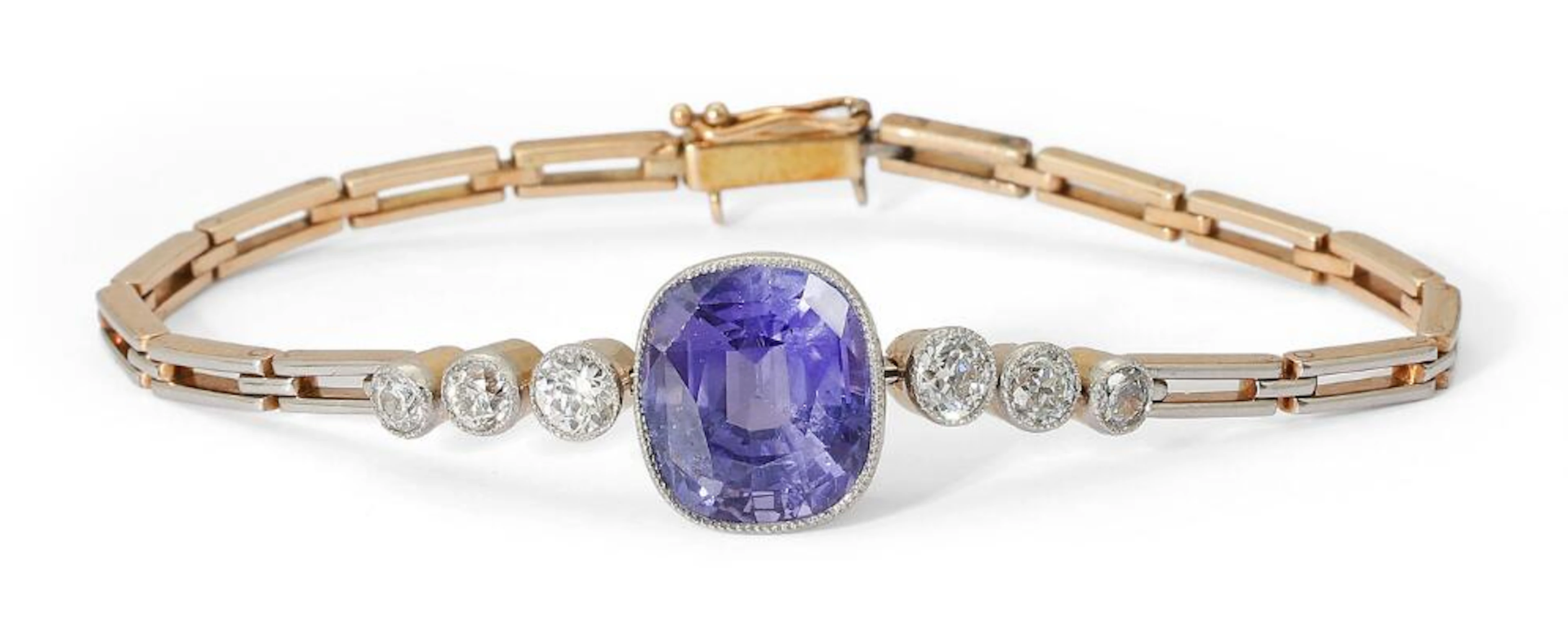 A. Dragsted: A sapphire bracelet set with a colour-changing sapphire