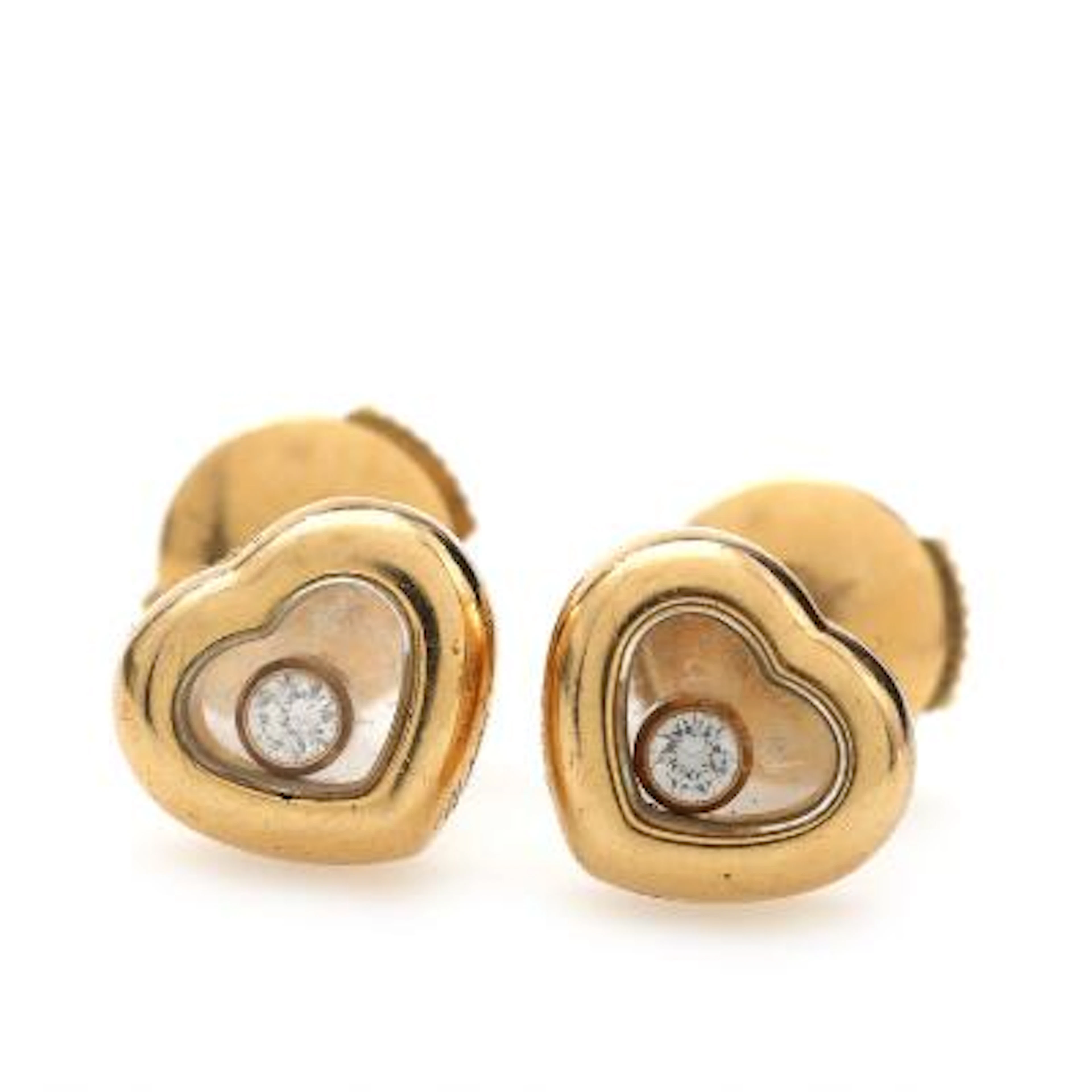 Chopard: A pair of "Happy diamonds" earrings each set with diamond