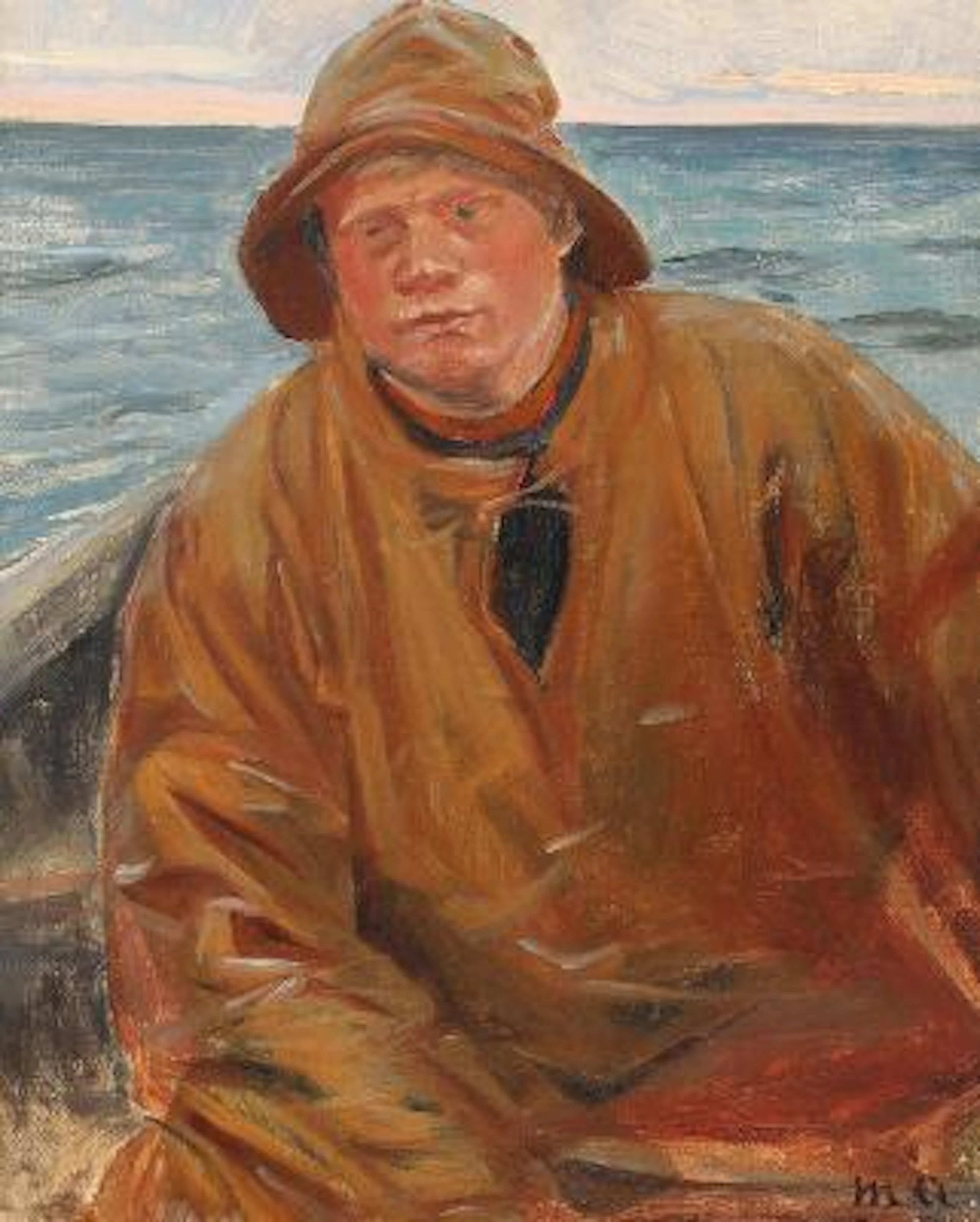 Michael Ancher: A fisherman from Skagen. Signed MA. Oil on canvas.
