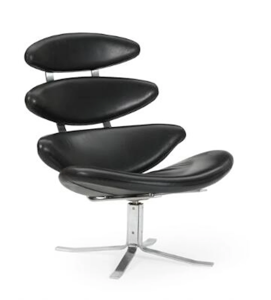 Poul M. Volther: "Corona". Easy chair with steel frame. Upholstered