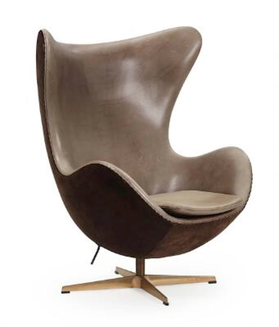 Arne Jacobsen: “The Golden Egg”. Easy chair with solid bronze frame