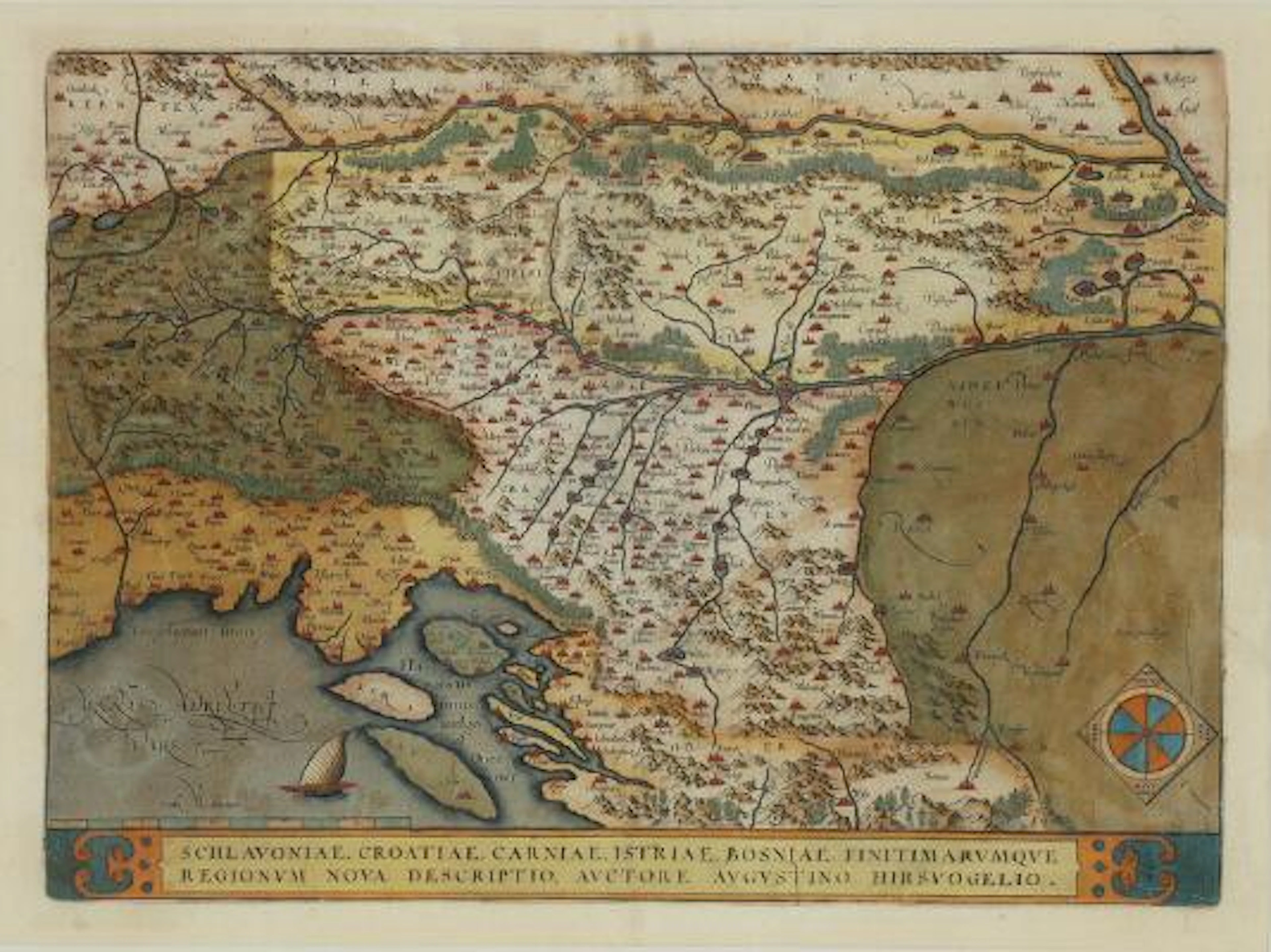 Abraham Ortelius: "Schlavoniae, Croatiae, Carniae, Istriae, Bosniae