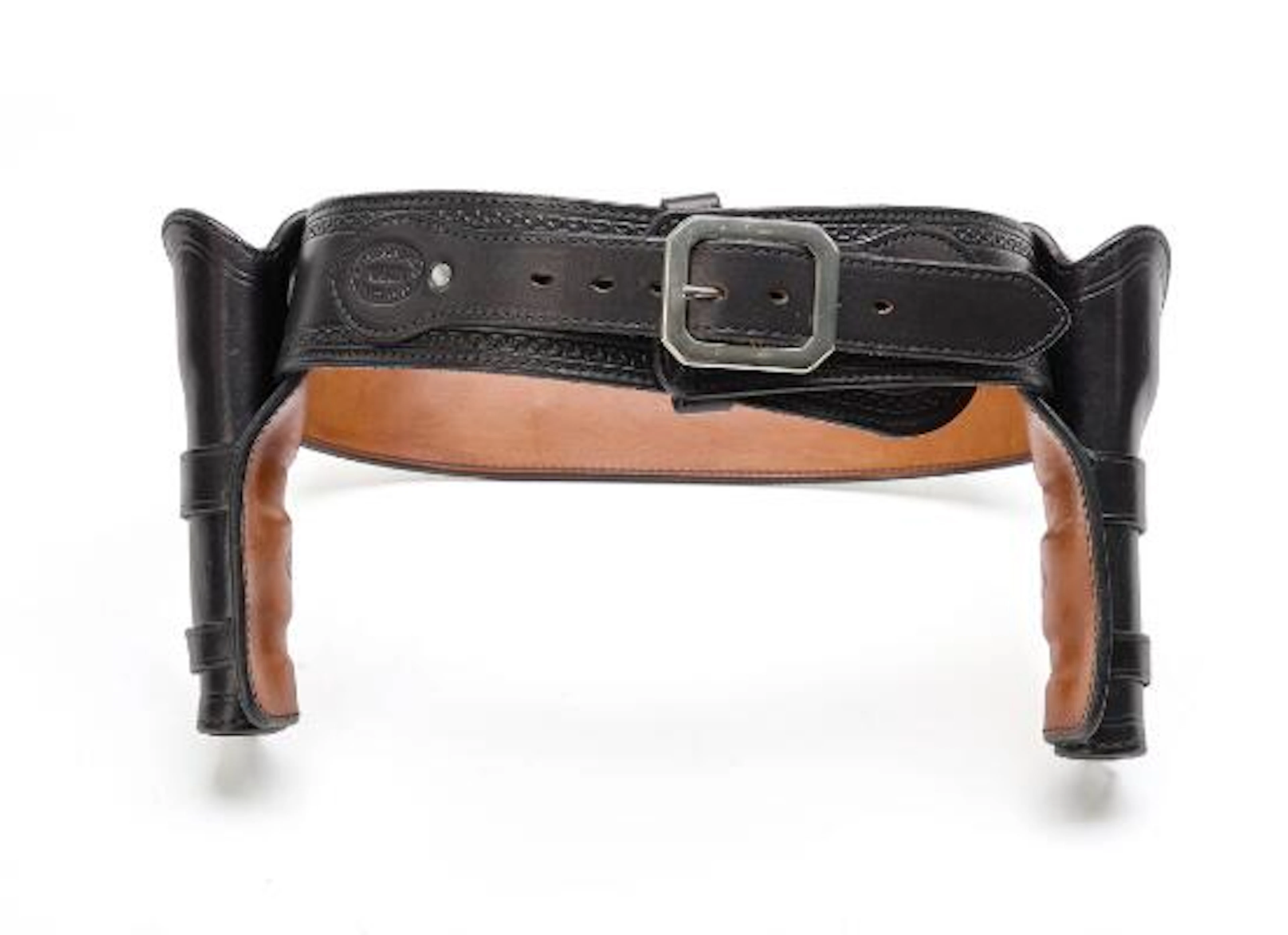A high-quality English double revolver belt by London Jack. – Bruun