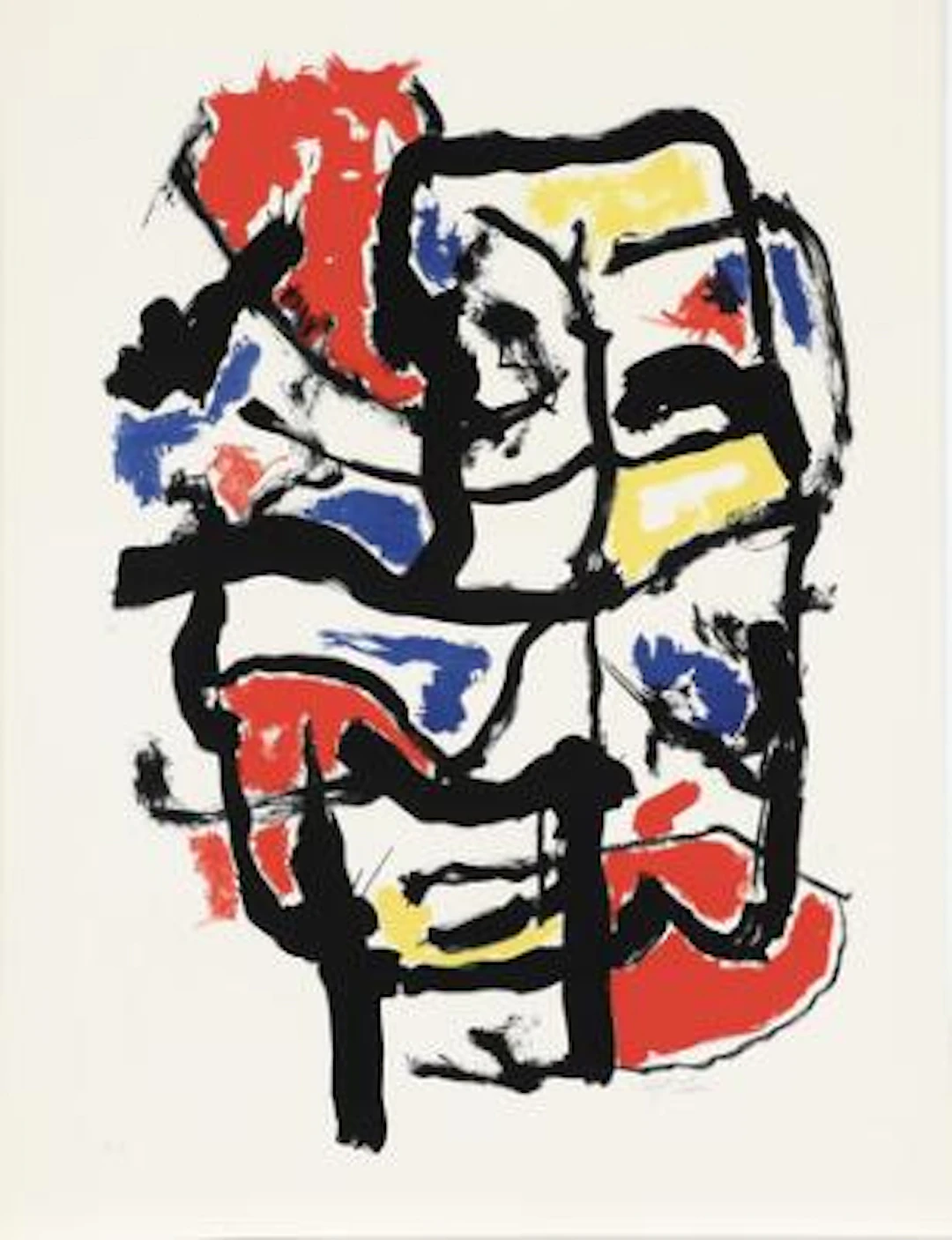 Robert Jacobsen: Two compositions. Both signed. Lithograph in colours.