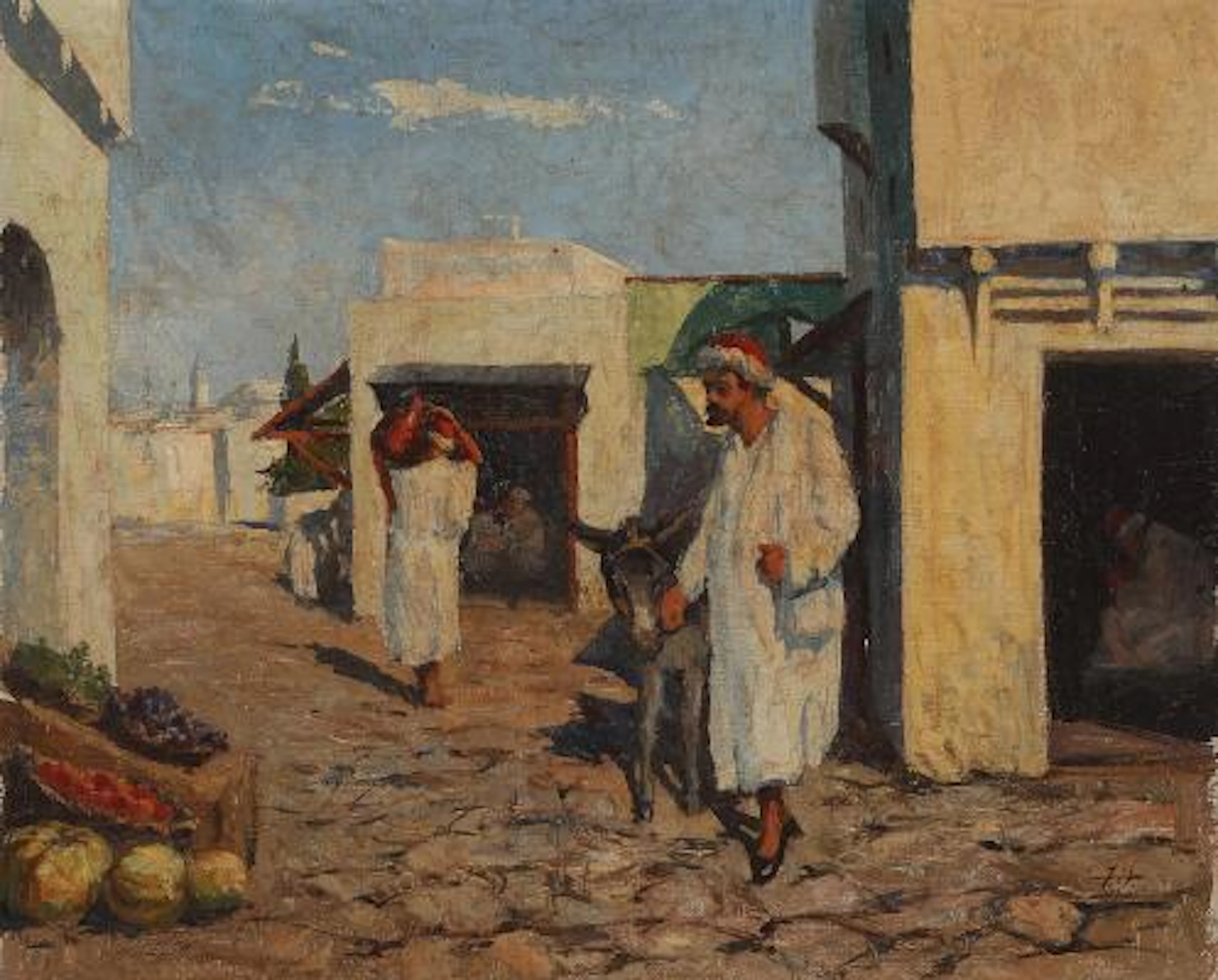 Jean Harder: Street scenery, presumably from Northern Africa. Signed