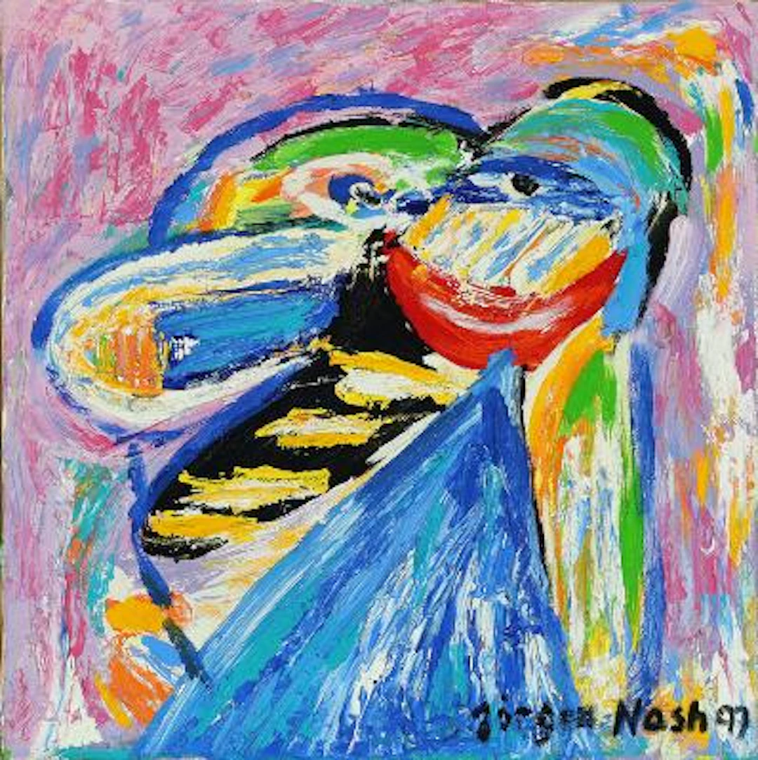 Jørgen Nash: "Drøm og virkelighed", 1997. Signed Jørgen Nash 97. Acrylic