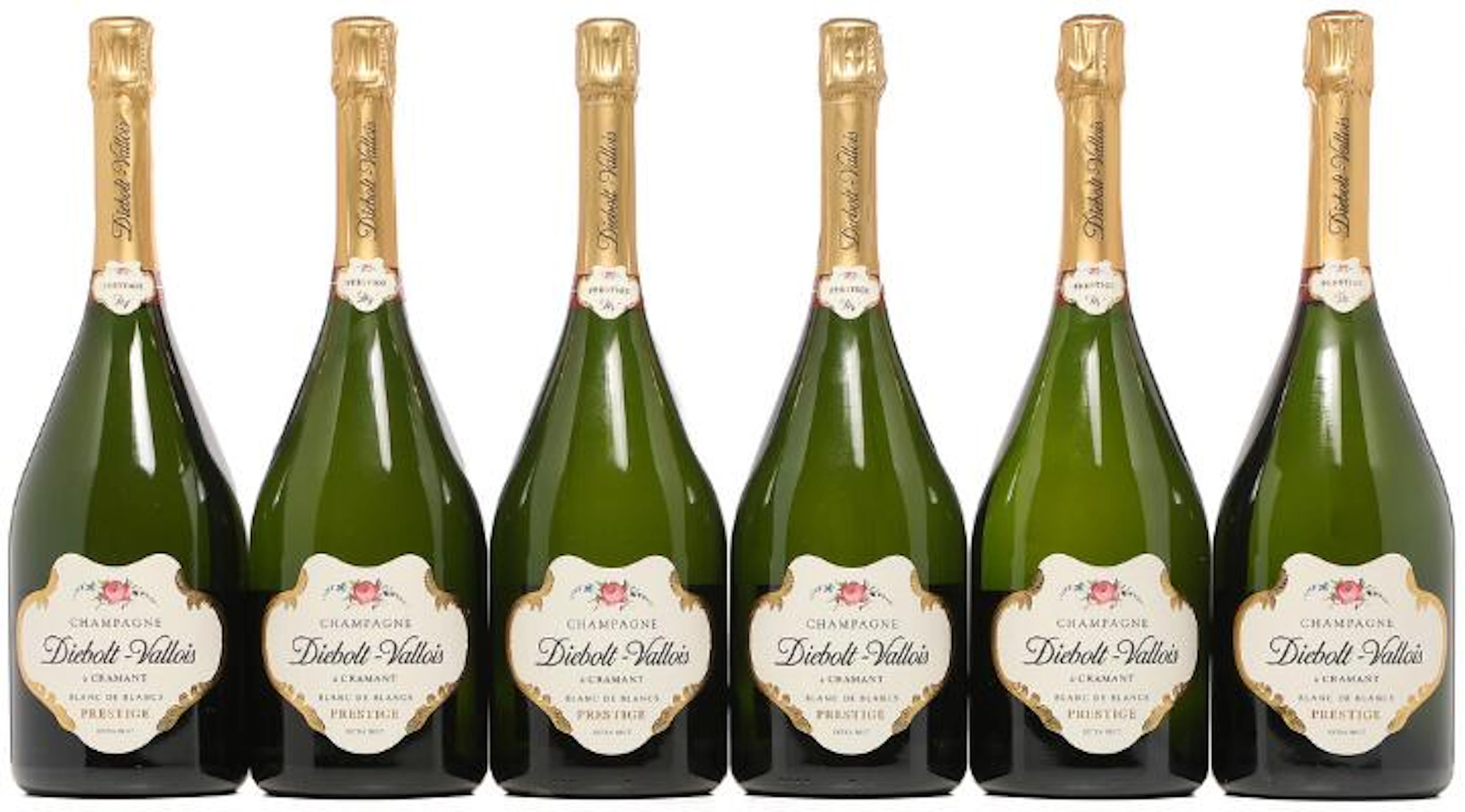 6 bts. Mg. Champagne Prestige Brut, Diebolt-Vallois A (hf/in). Oc.