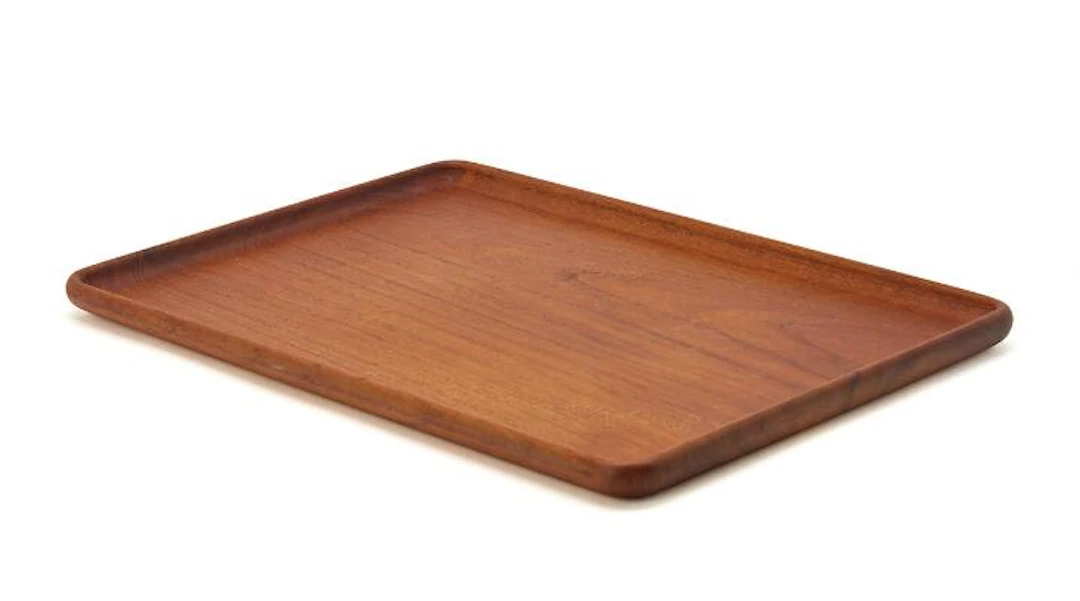 Kay Bojesen: A solid teak tray. Made and marked by Kay Bojesen, Copyright
