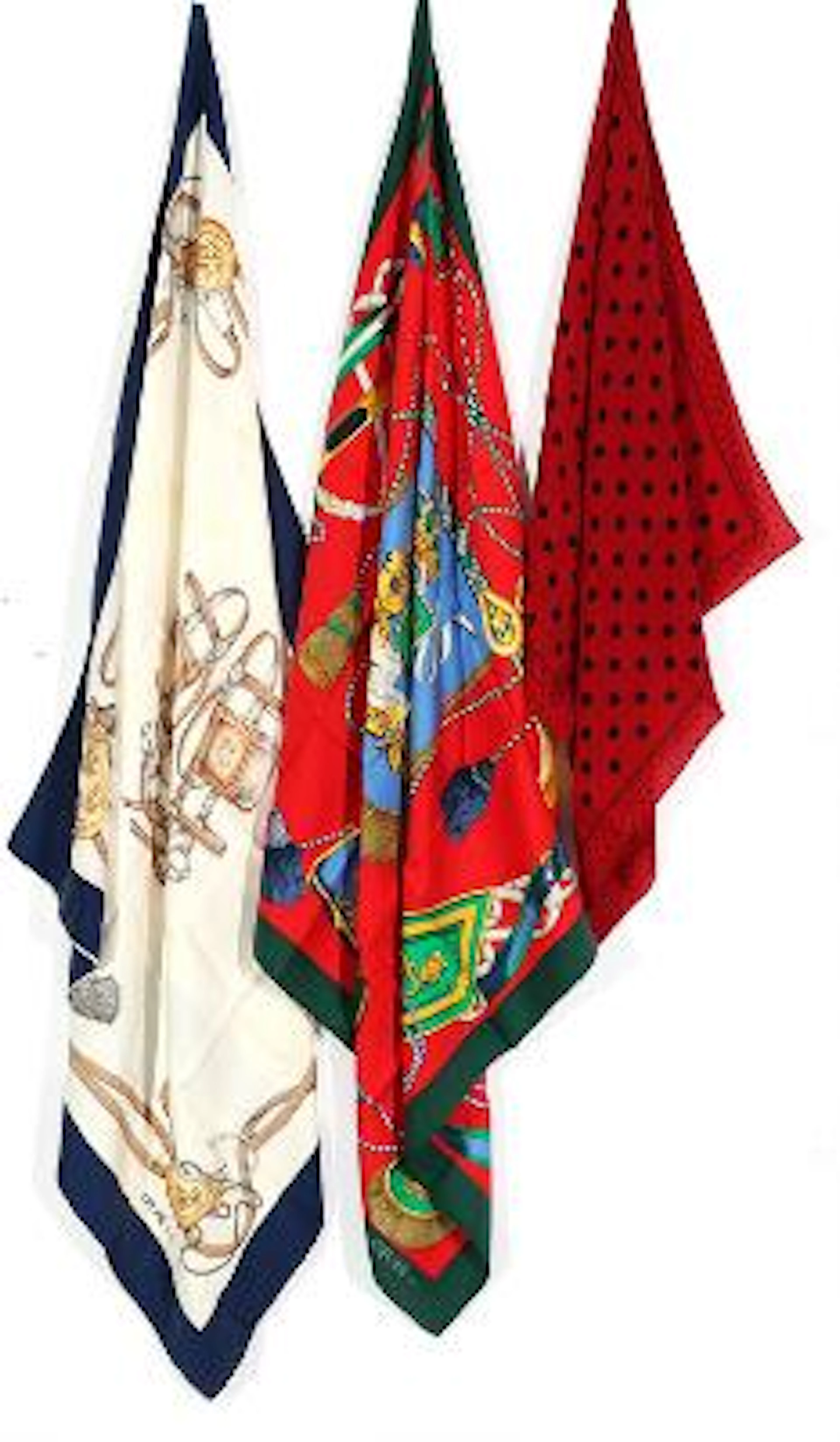 Celine, Pierre Balmain: A collection comprising of three silk scarf