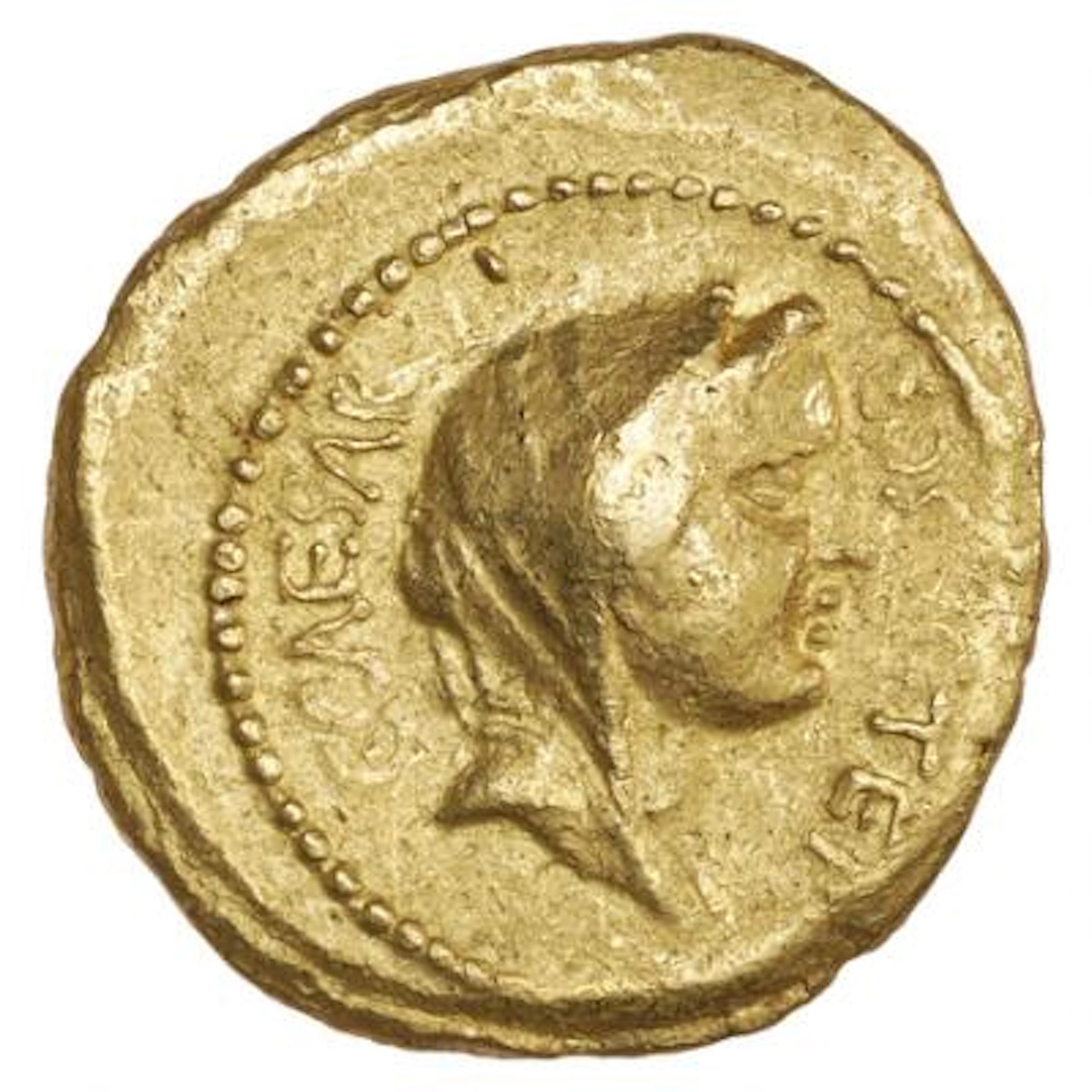 Romean Republic, Julius Caesar. Autumn 45 BC. AV Aureus-Cr. 466/1