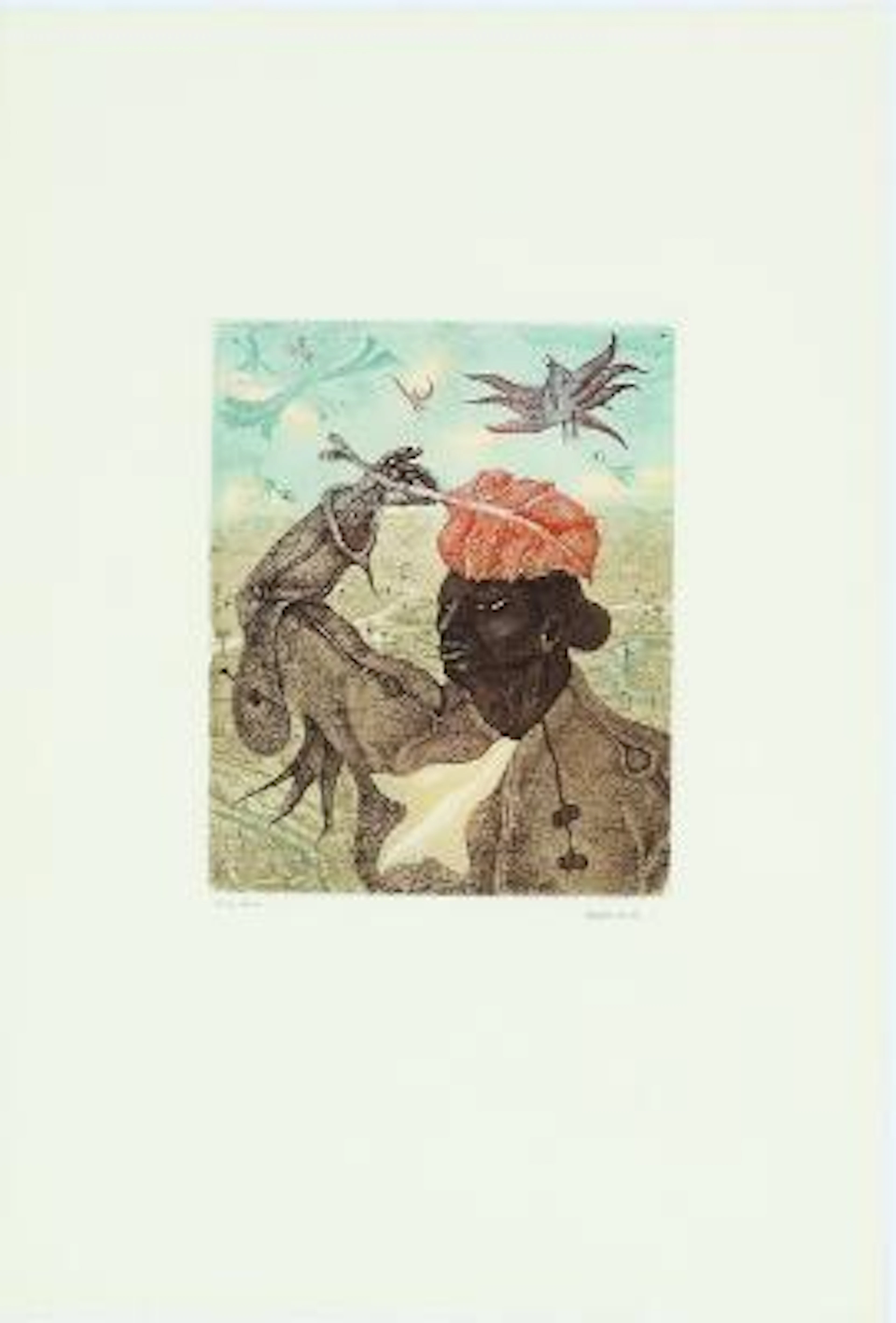 Erich Brauer: Untitled. Signed Brauer, 42/60. Etching in colours.