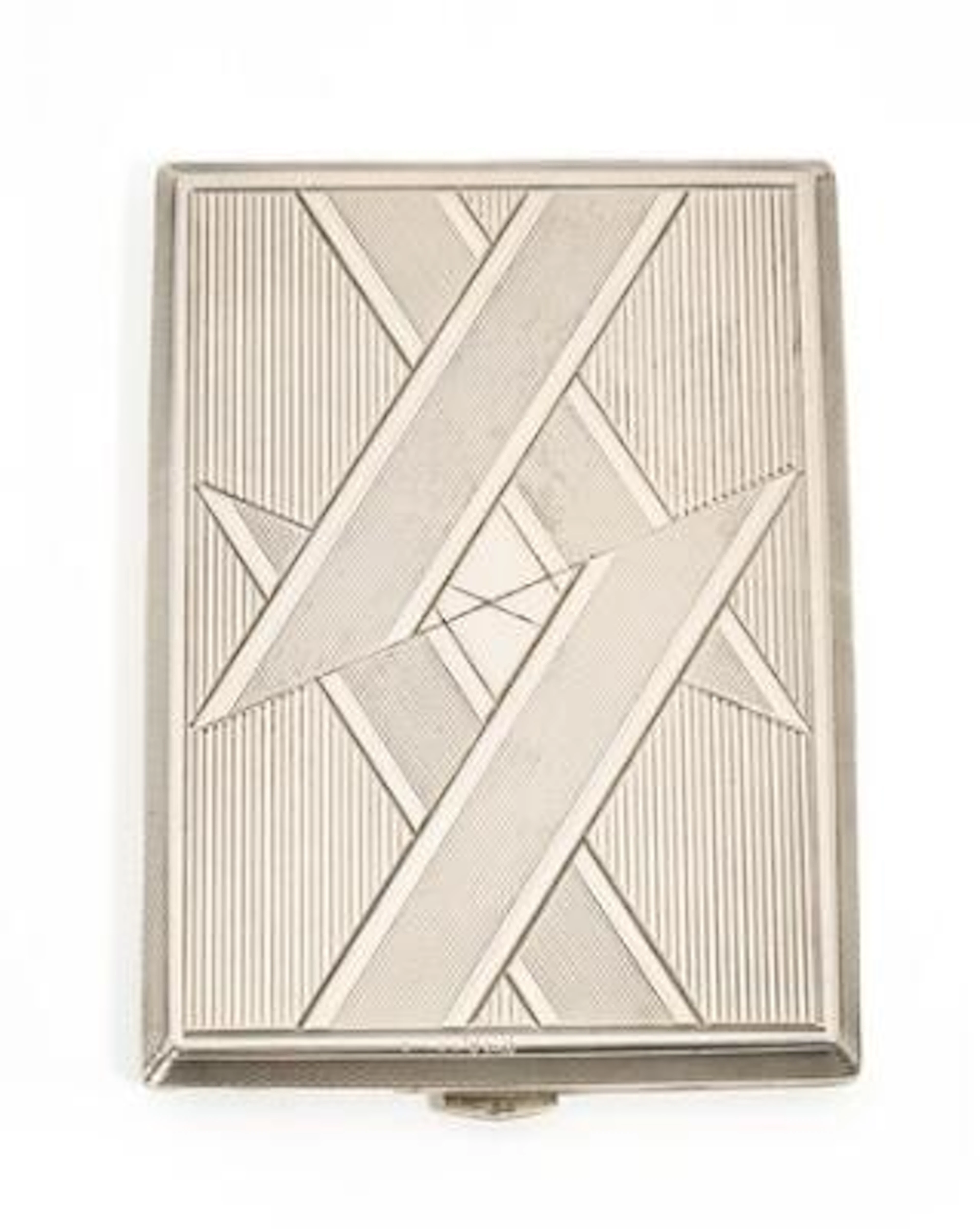 A probably Swedish silver cigarette case, interior engraved in Swedish.