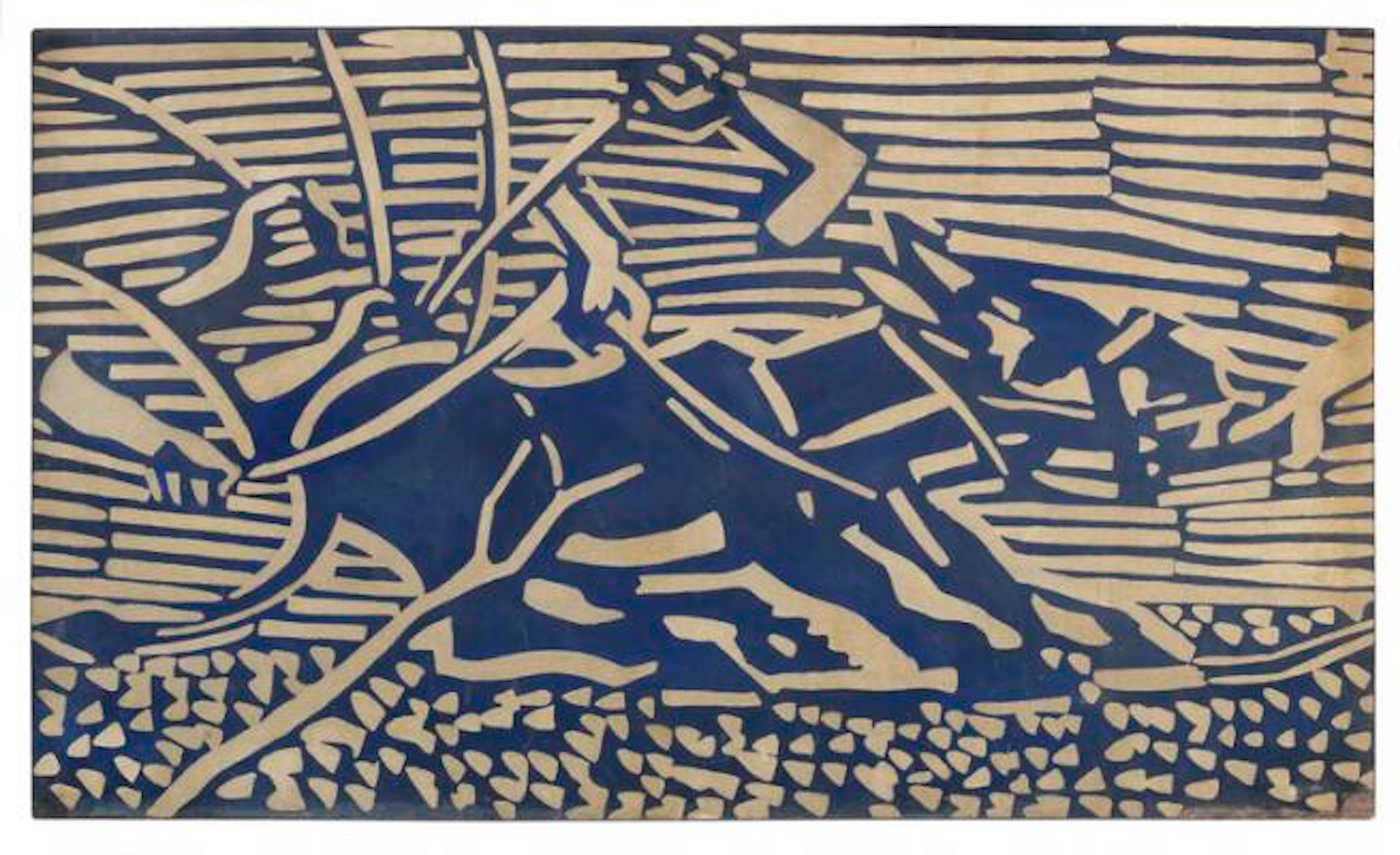 Axel Salto: A large plaster wall relief with motif decor of "Det Gyldne