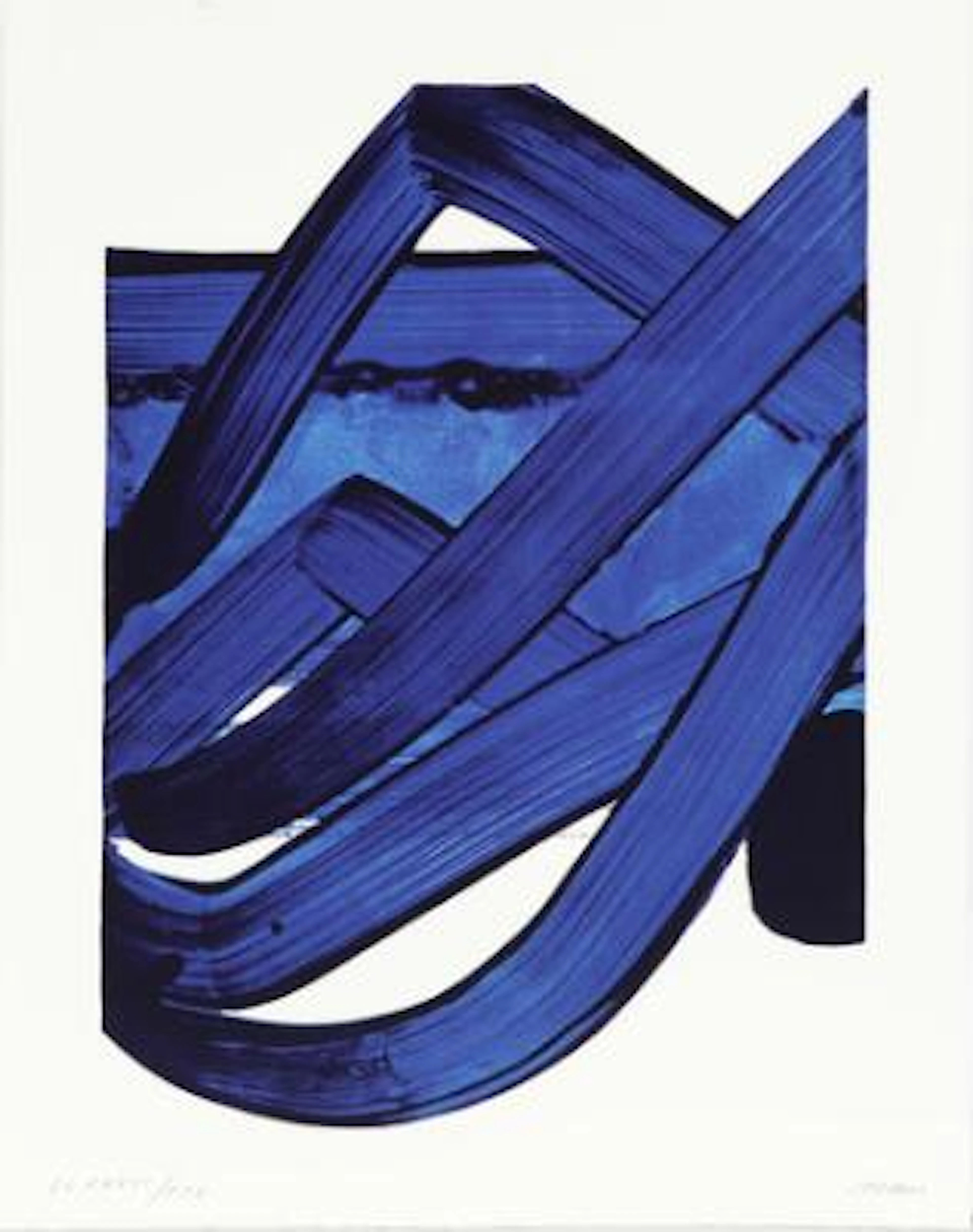 Pierre Soulages: "Sérigraphie no. 18", 1988. Signed Soulages, CCXXXVI/CCC.