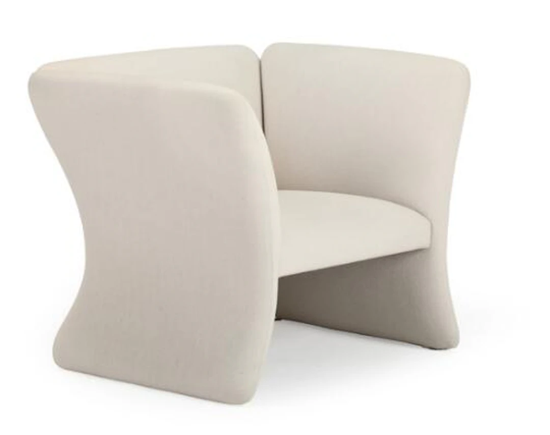 Nanna Ditzel: "Mondial". Easy chair upholstered with light wool. Designed