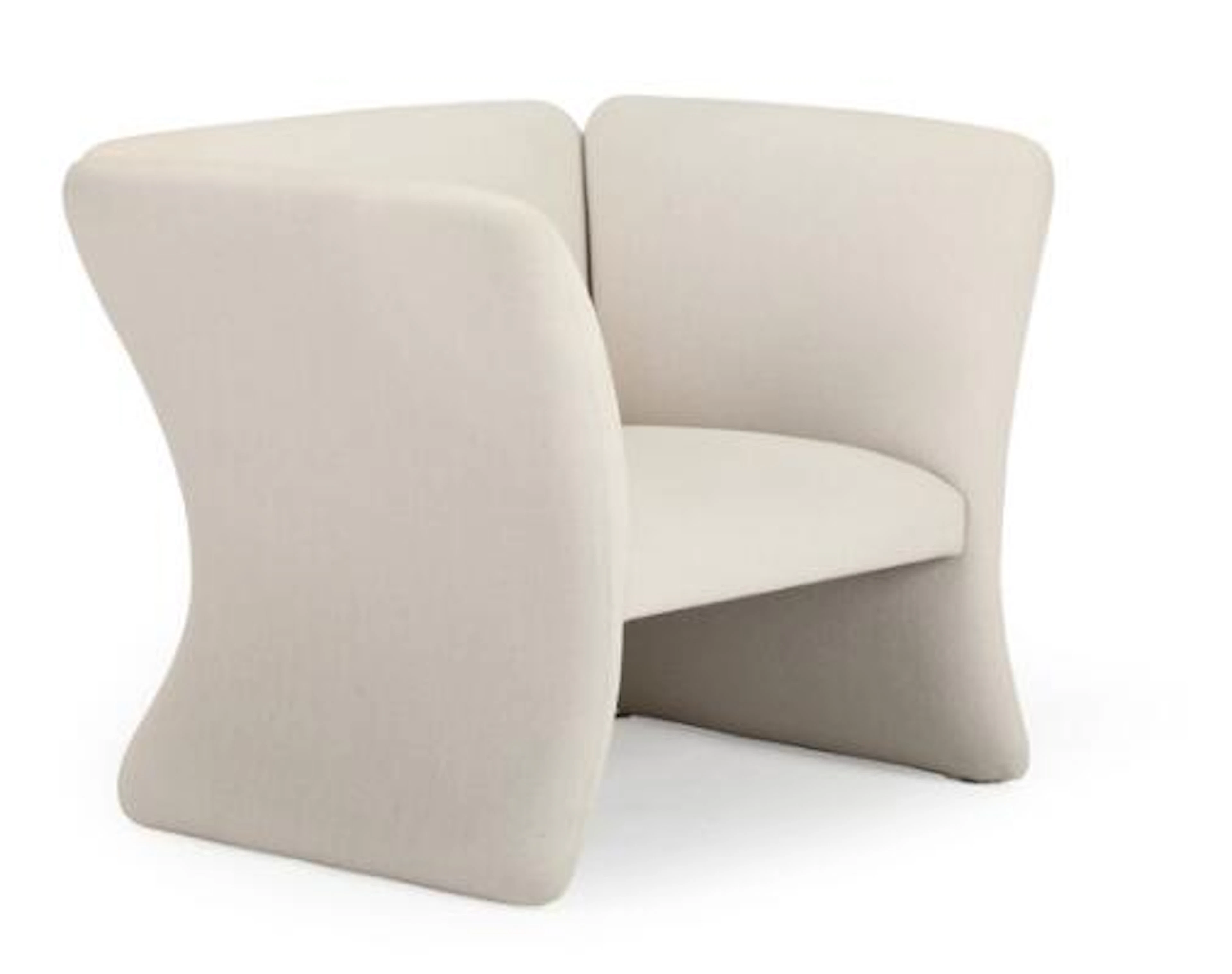Nanna Ditzel: "Mondial". Easy chair upholstered with light wool. Designed