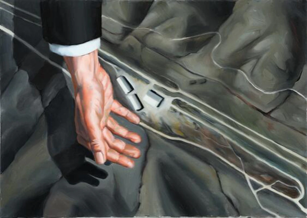 Peter Rothmeier Ravn: "Right Hand Intervention", 2018. Signed with