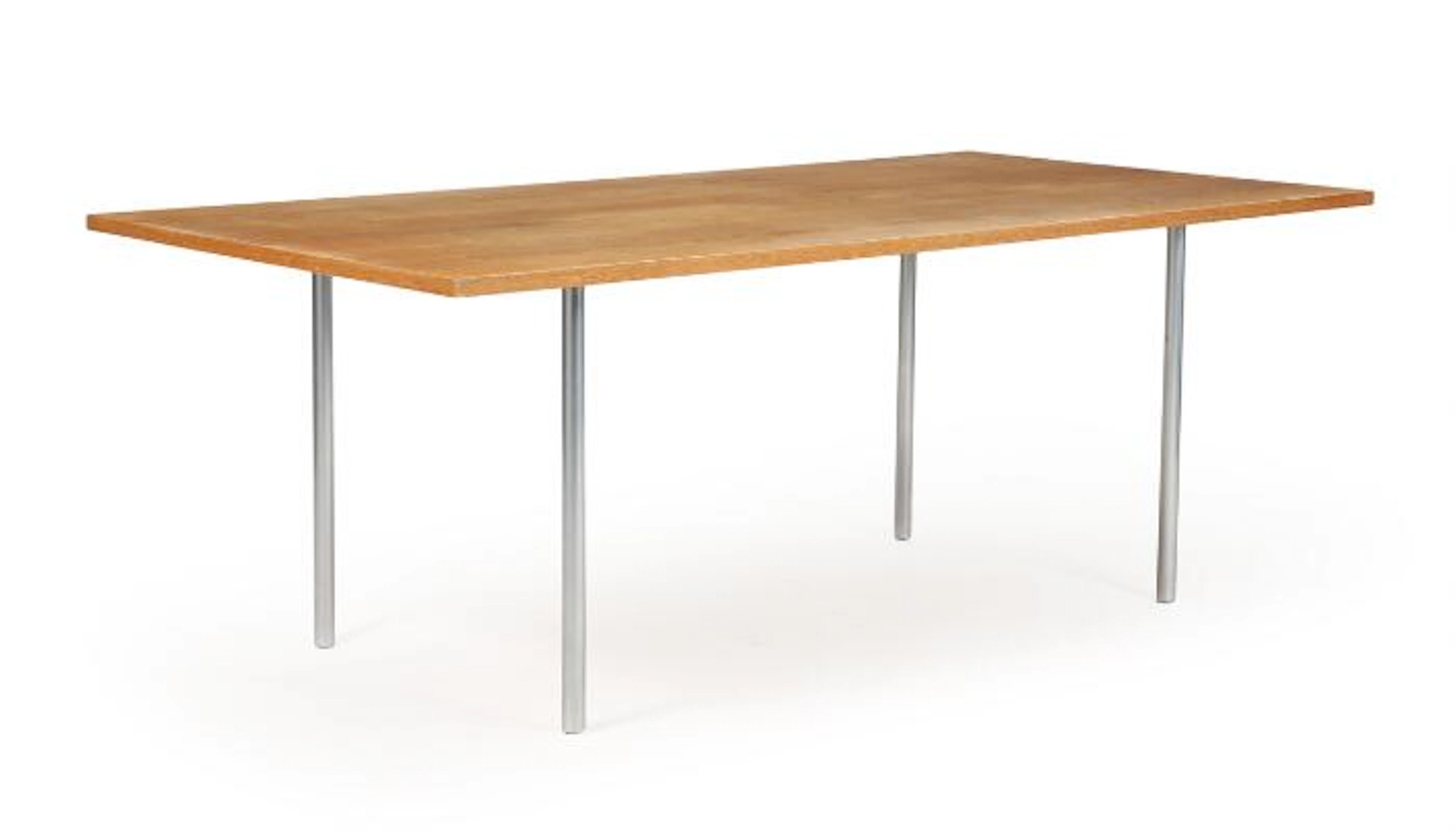 Poul Kjærholm: "PK-41". A rectangular table with chromed steel legs