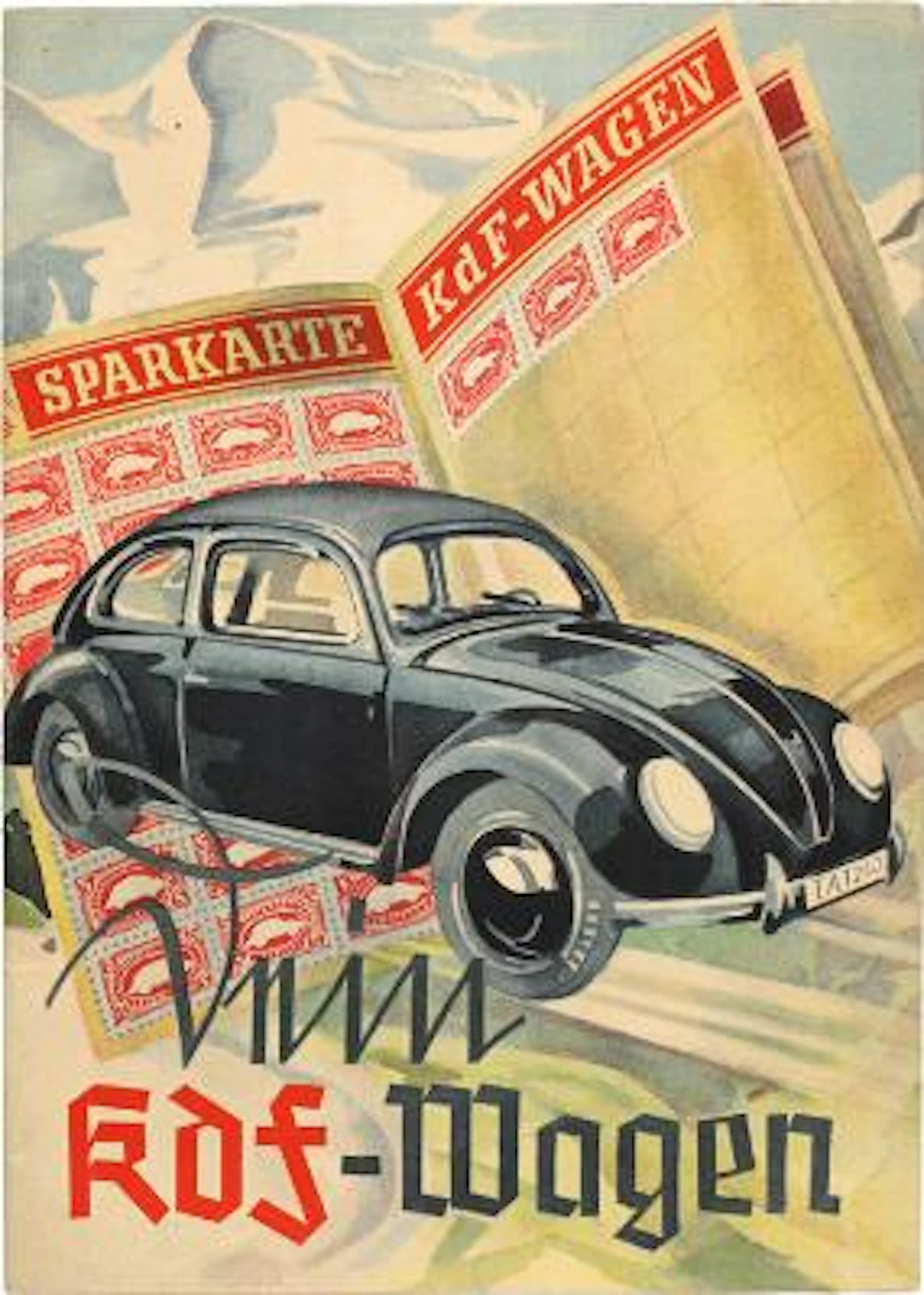 Sales brochure from the Volkswagen factory for the "KdF-Wagen", 1st