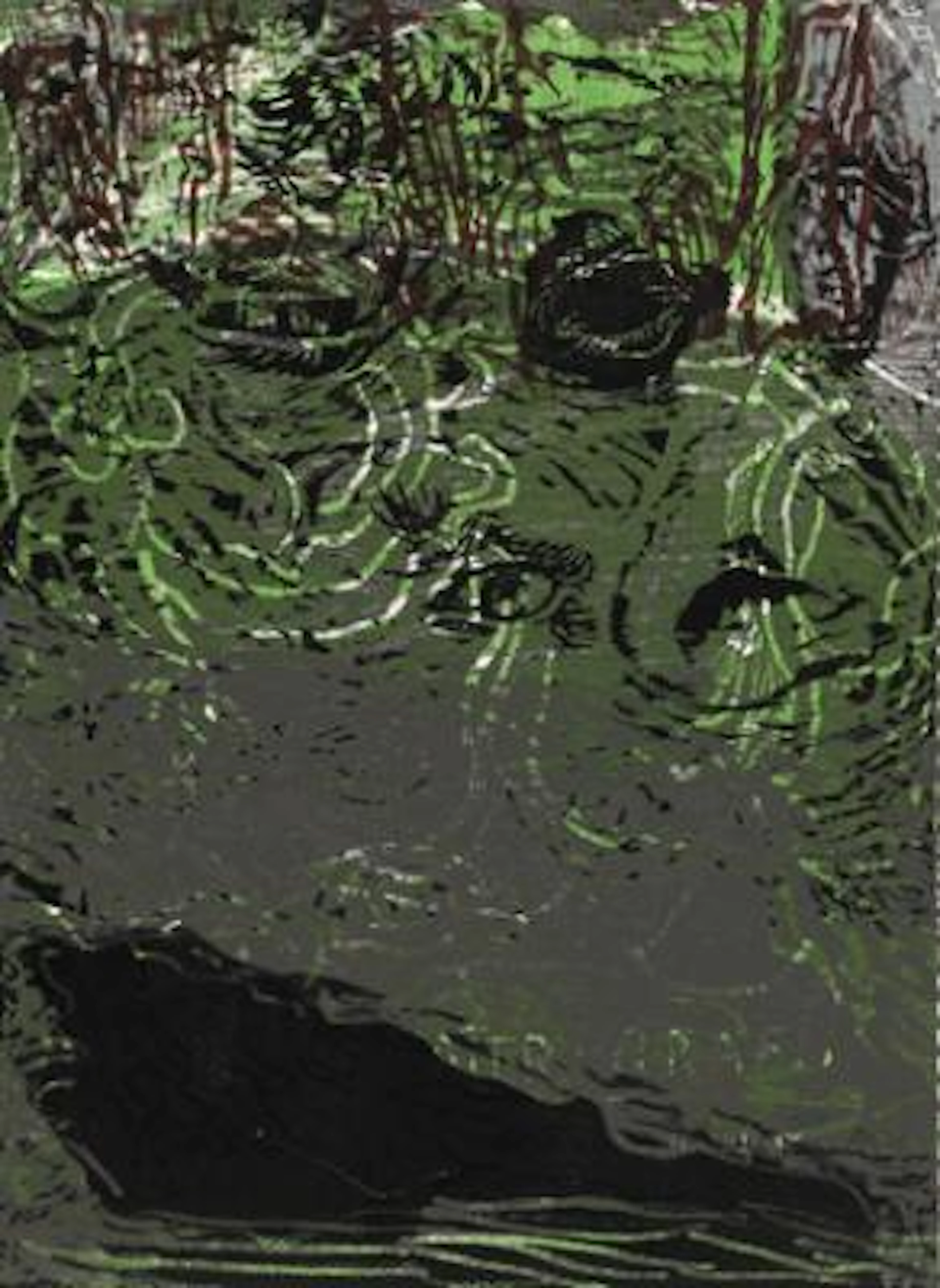 Per Kirkeby: Untitled. Signed PK 88, 2/10. Woodcut in colours. Sheet