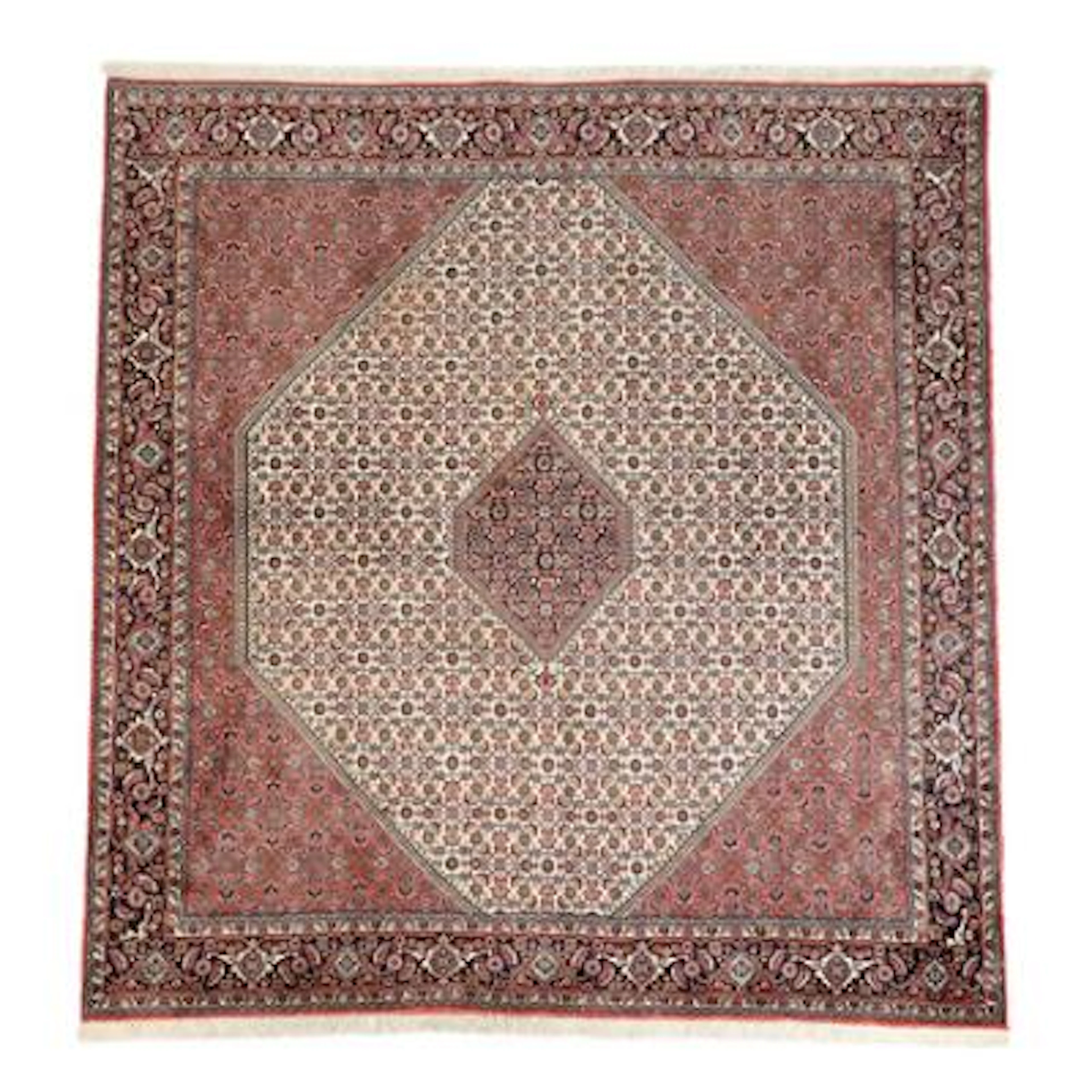 Semi-antique Bidjar carpet. Persia. Rectangular medallion design.